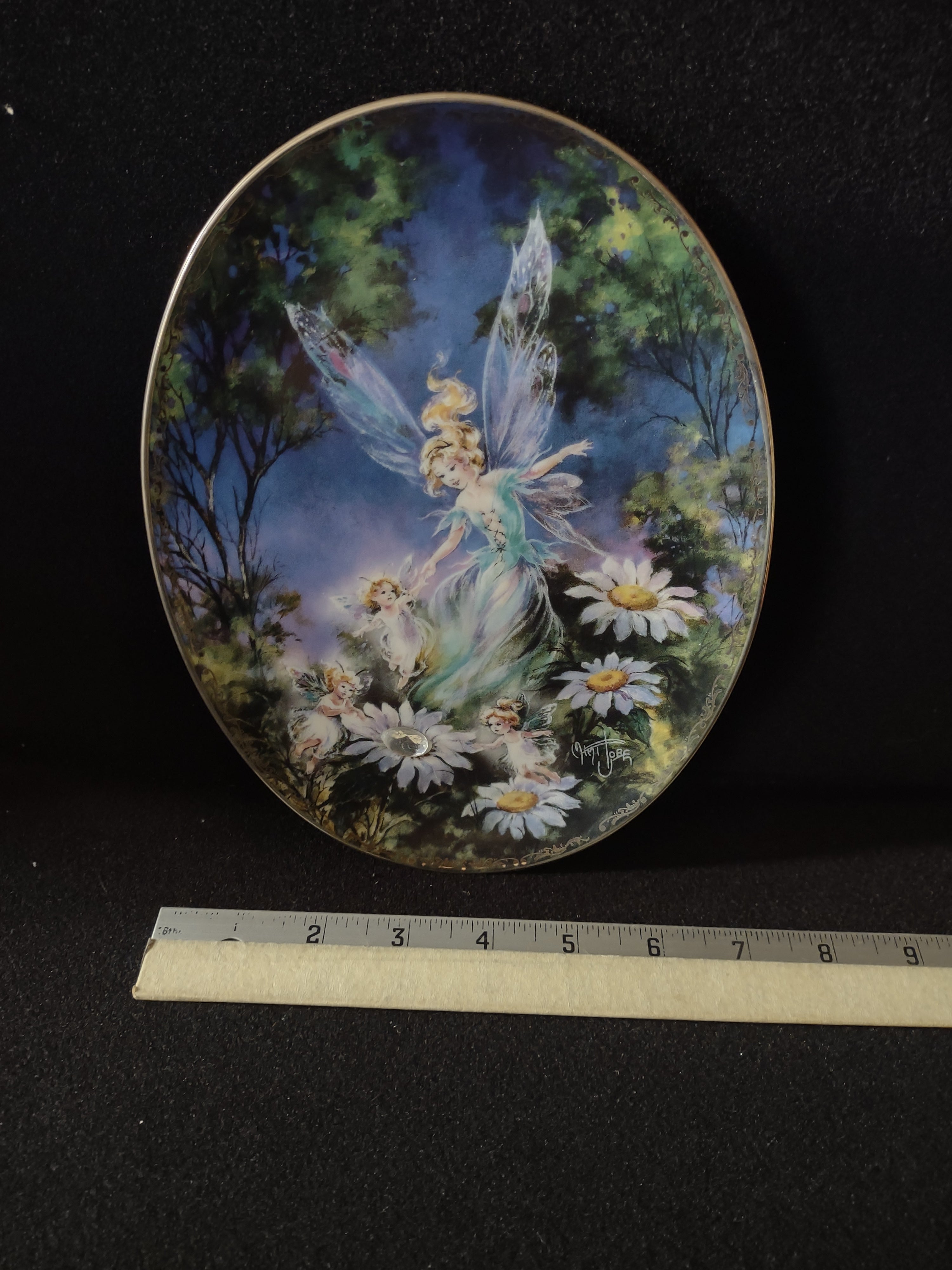 Fairy Wings And Magic Things Bradford Plate Fairies Flowers Gems (Lot 4383)