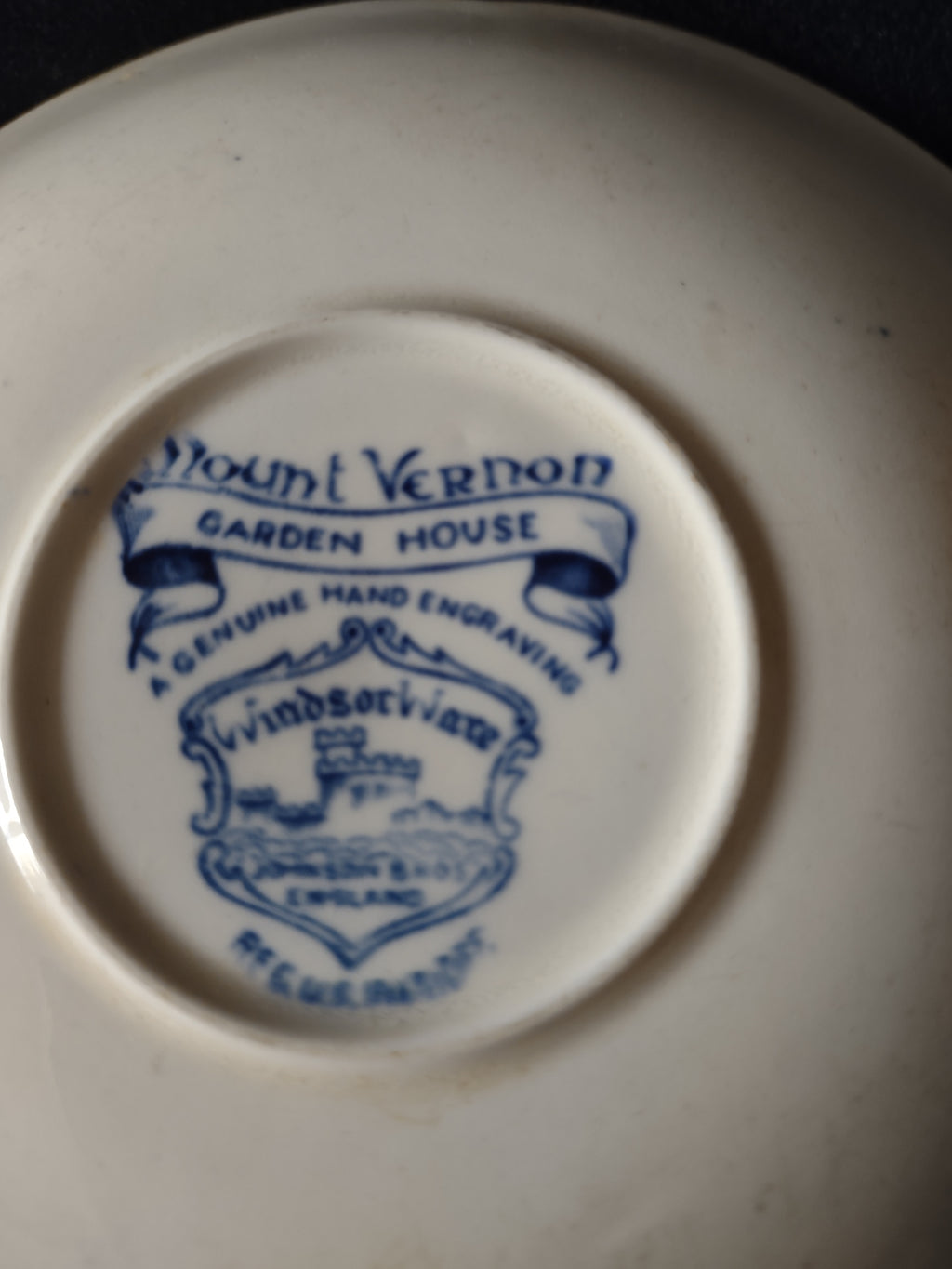 Vintage Johnson Brothers Saucer Mount Vernon Blue Windsor Ware (Lot 5578)