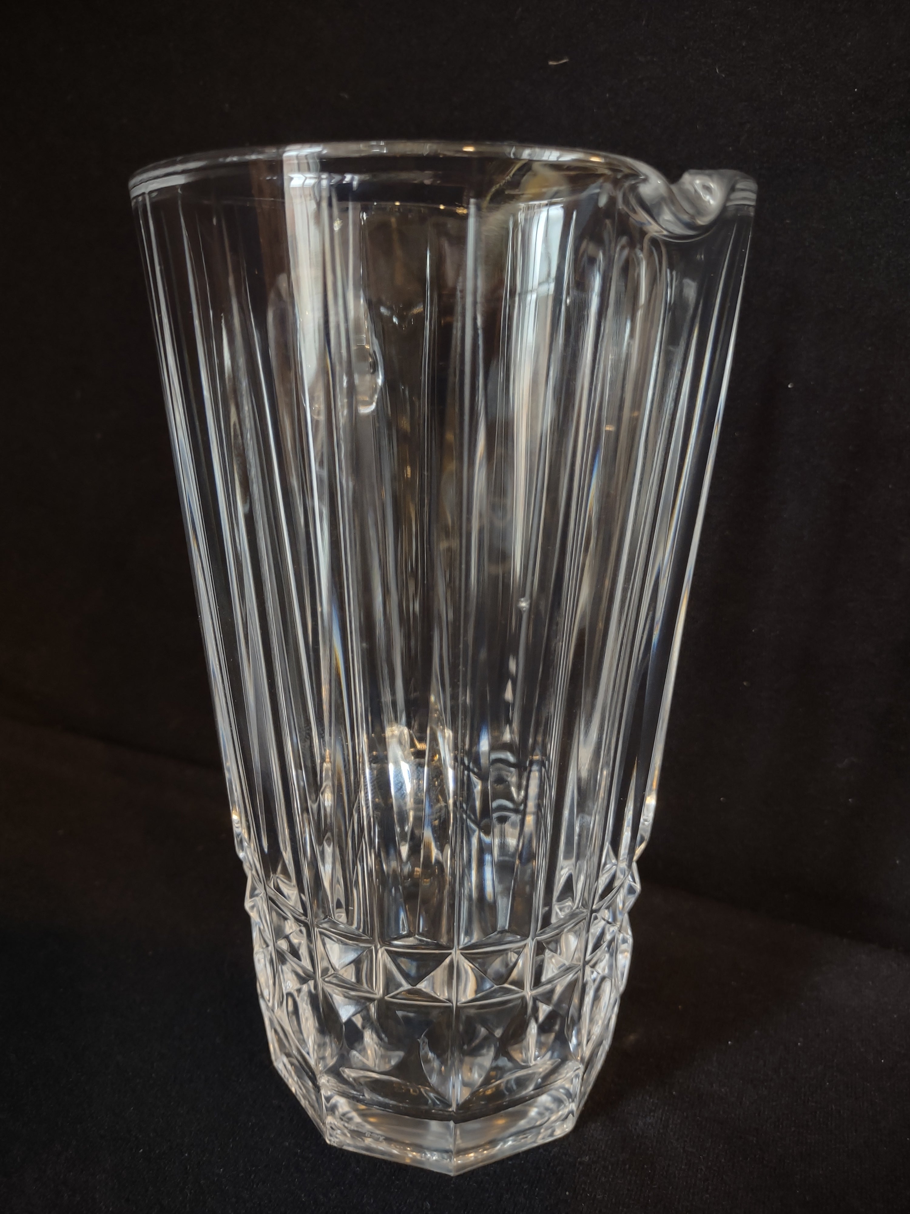 Vintage Crystal Pitcher 8" Val St Lambert (lot 2753)