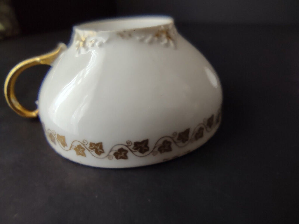 Vintage GDA Haviland Limoges France Ivy Gold Trim Large Teacup & Saucer (lot 709