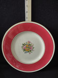 Vintage Minton Dinner Plate Bone China Floral Pink/Red Border H4769 (Lot 5454)