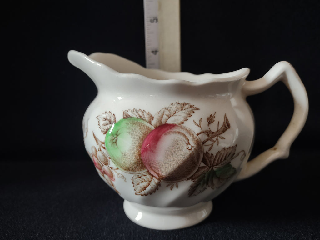 Vintage Johnson Bros Harvest Time Ironstone England Creamer CRAZING (lot 5627)