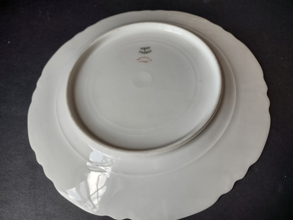 Haviland Limoges 7 x Luncheon Salad Plate Scalloped Edge Flowers (lot 829)