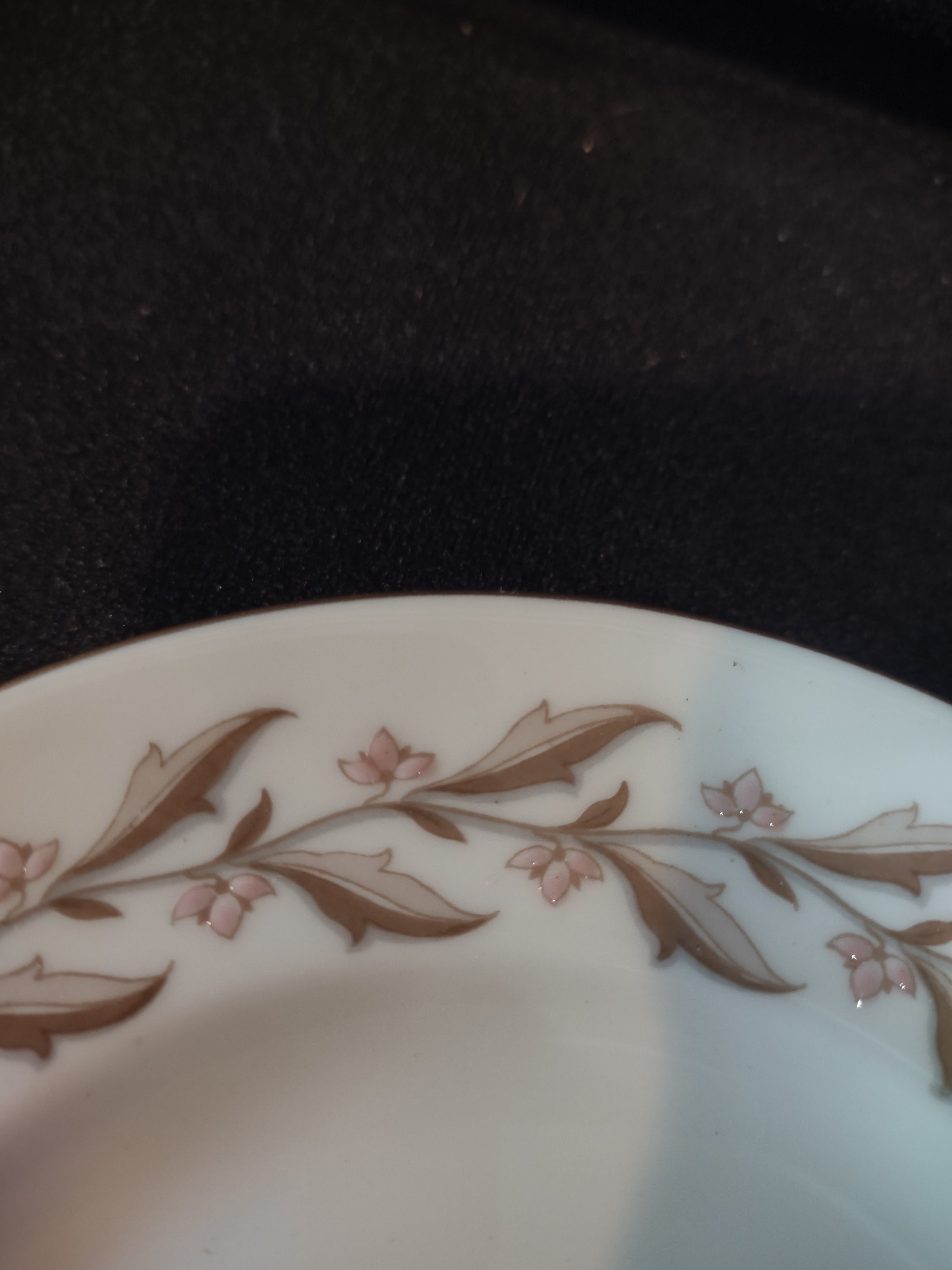 Vintage Minton Rosewood Bread Butter Plate Bone China Pink Gold x 4 (Lot 5435)