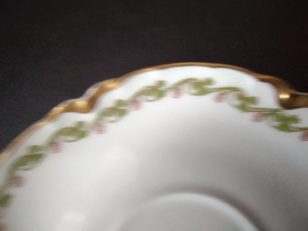 Haviland Limoges Green Gold Clover Shamrock Saucer Plate 5-1/2" (lot 610)