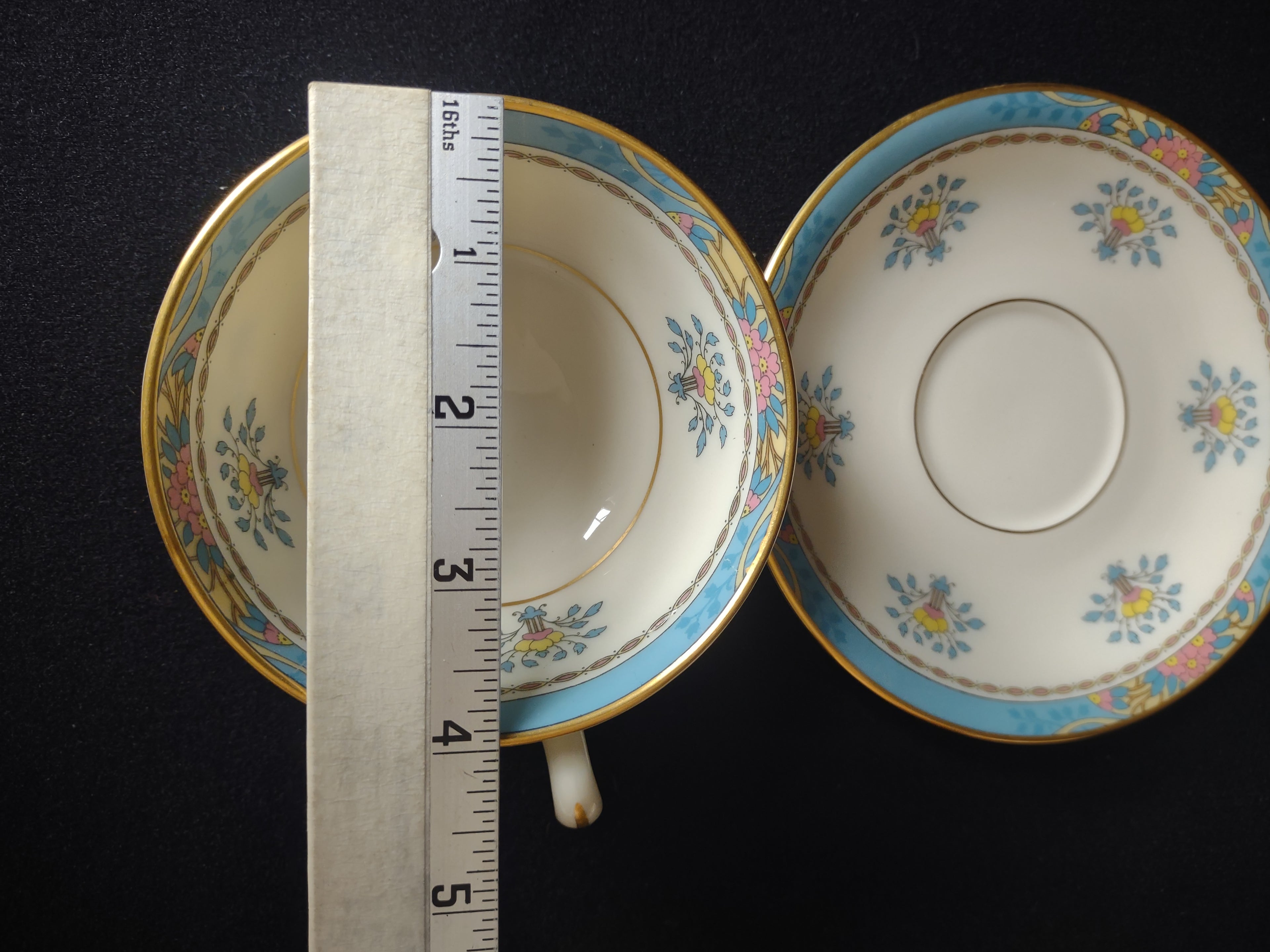 Vintage Lenox Blue Tree B-300 Tea Cup with Saucer (lot 1865)