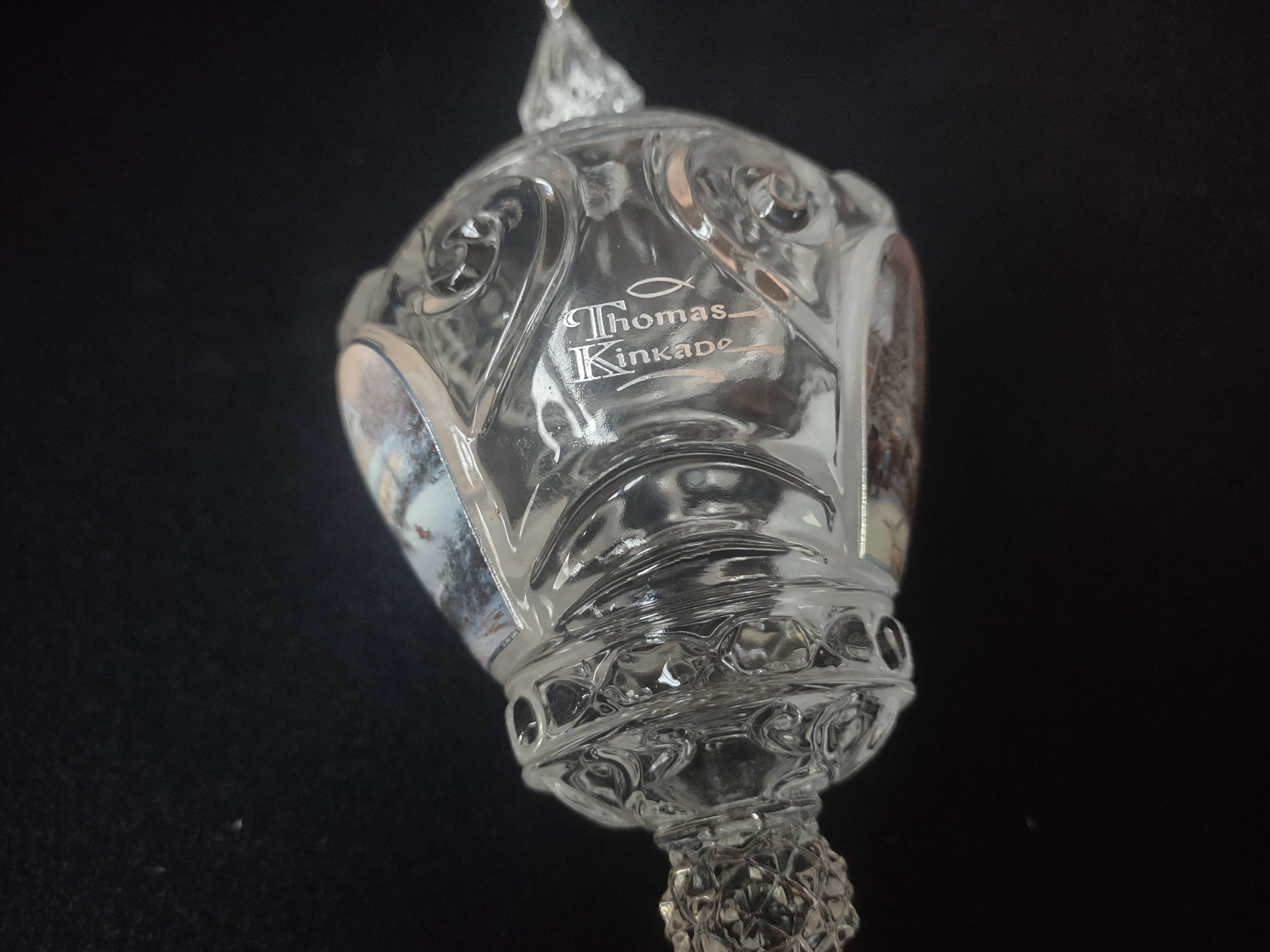 Thomas Kinkade Bradford 2005 Annual Crystal Ornament Holiday (lot 2482c)