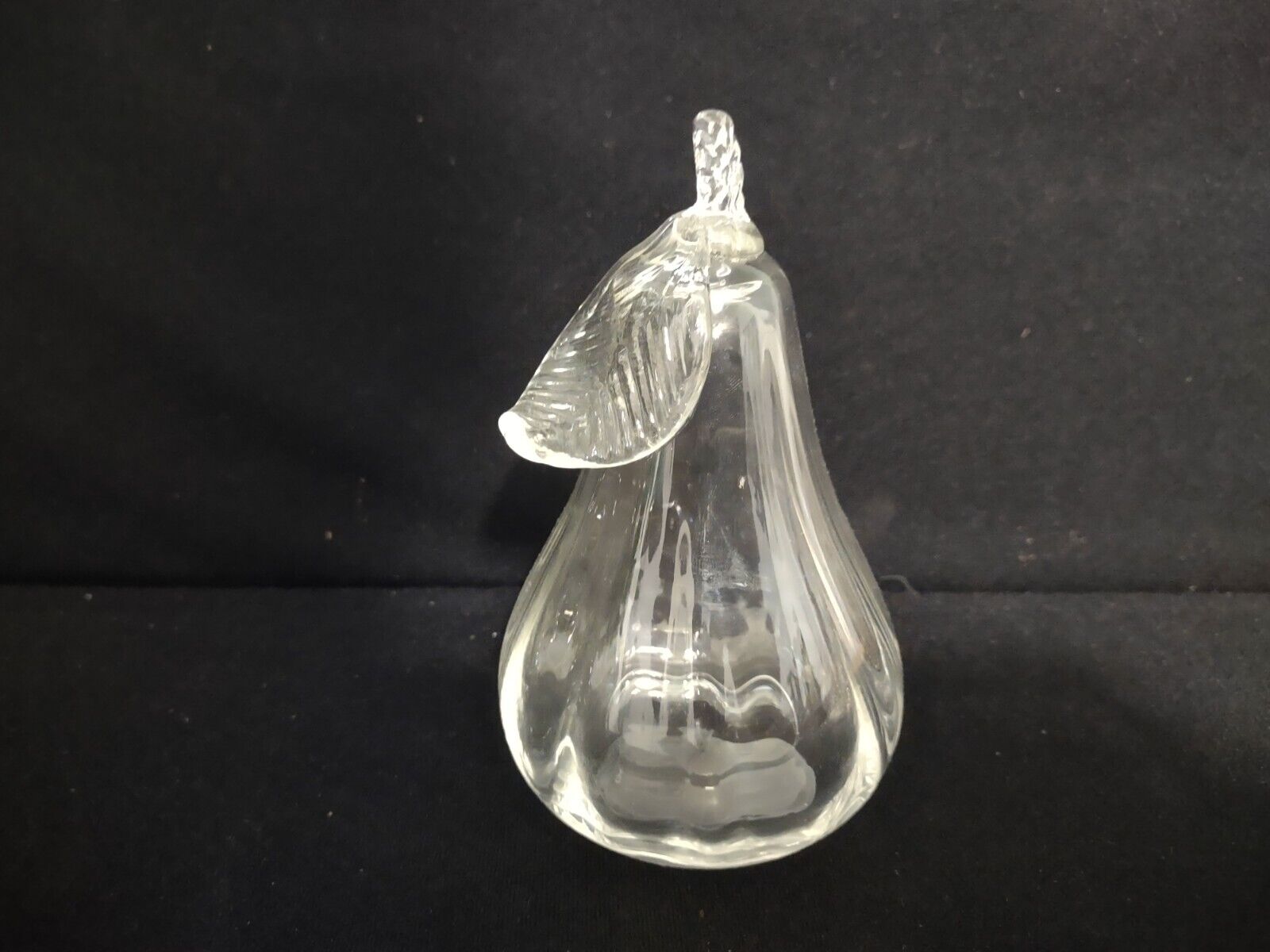 Clear Glass Art Pear Decoration