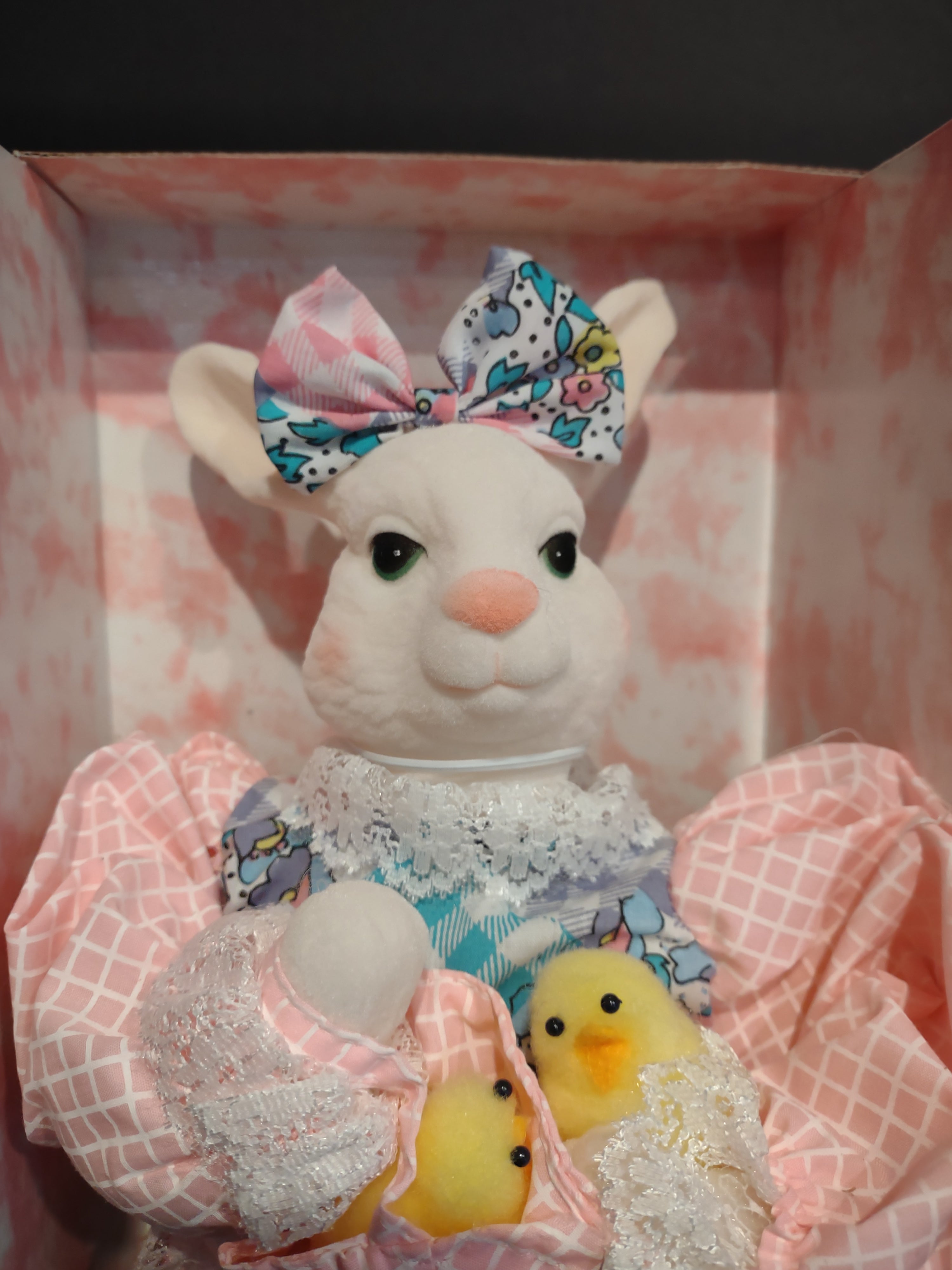Dandee Musical Animated Girl Pink Bunny Rabbit Easter (lot 2550c)