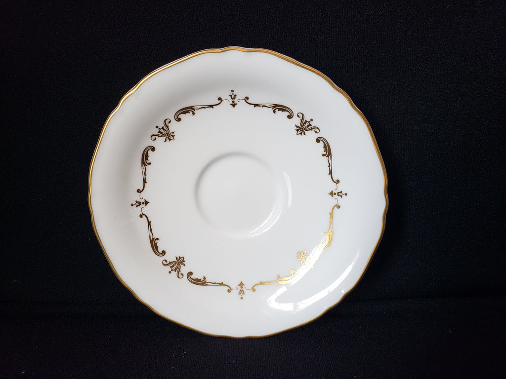 Vintage Royal Worcester Saucer ONLY Gold Chantilly 5-3/4 (lot 2094)