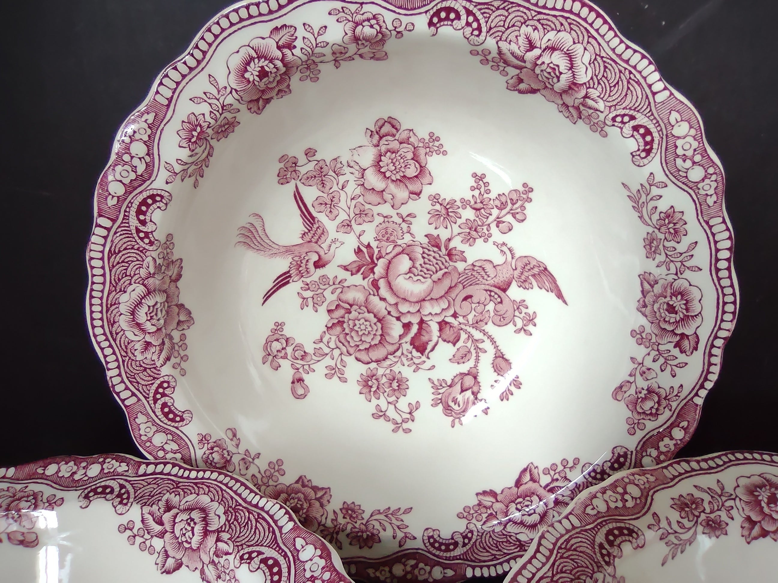 Vintage Crown Ducal England Ironstone Bristol Soup Cereal Bowl x 3 (lot 5636)