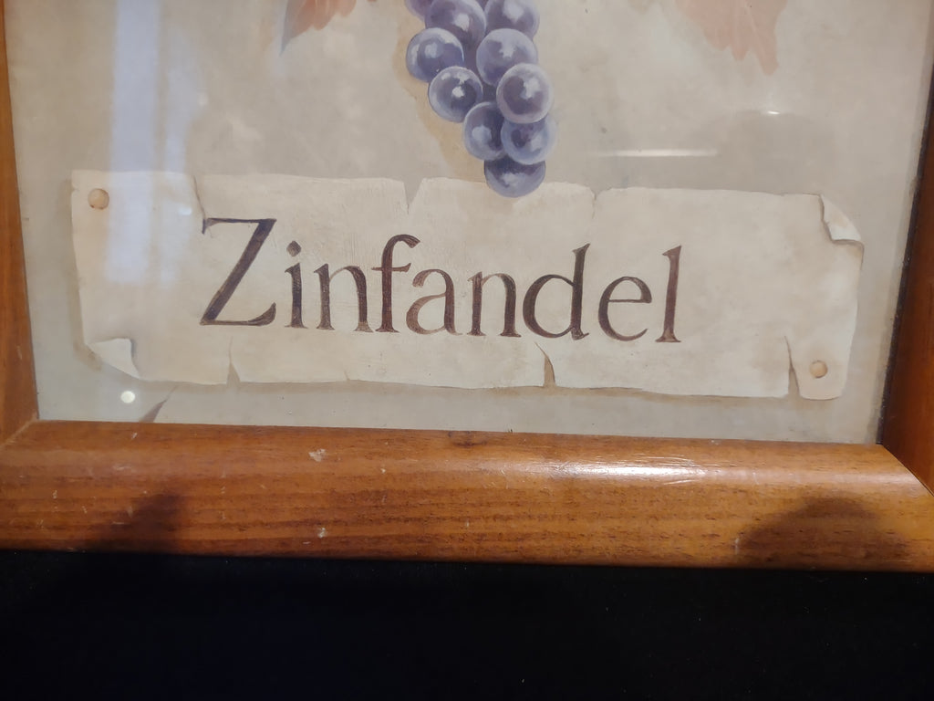 Zinfandel Grape Picture Wooden Frame (lot 2508c)