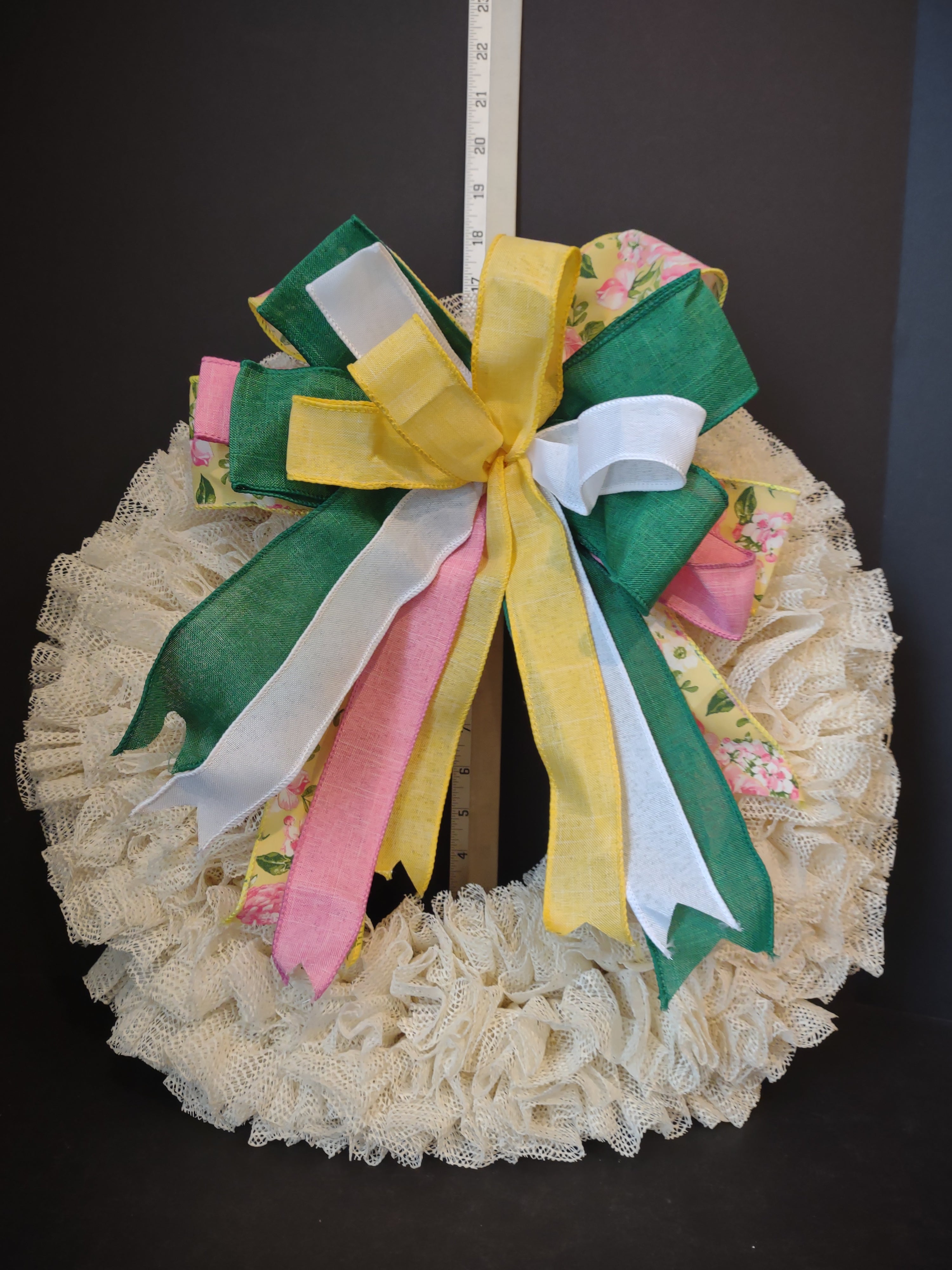 Front Door Wreath Mesh Decor Easter Spring (lot 1364)