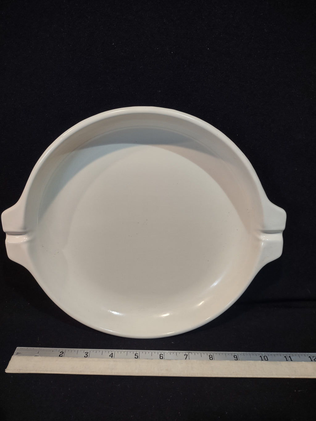 Vintage Styson Japan Enamelware Metal Ivory Plates Set Of 5 (Lot 5103)