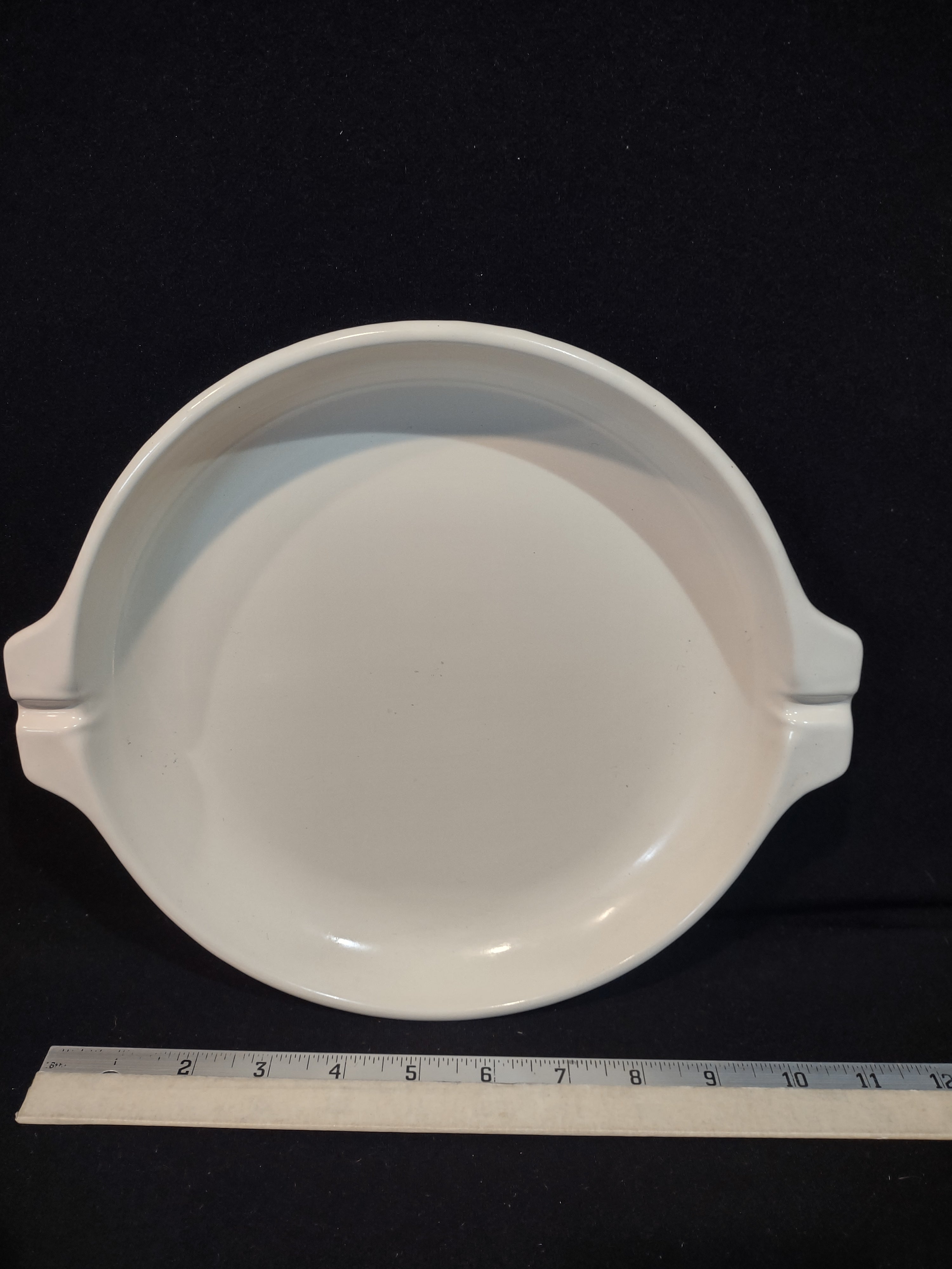 Vintage Styson Japan Enamelware Metal Ivory Plates Set Of 5 (Lot 5103)