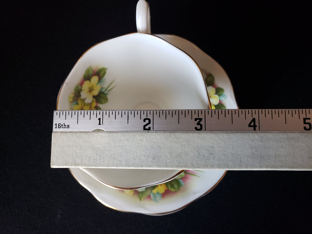 Vintage Royal Albert Floral Primula Demitasse Cup with Saucer (lot 2037)