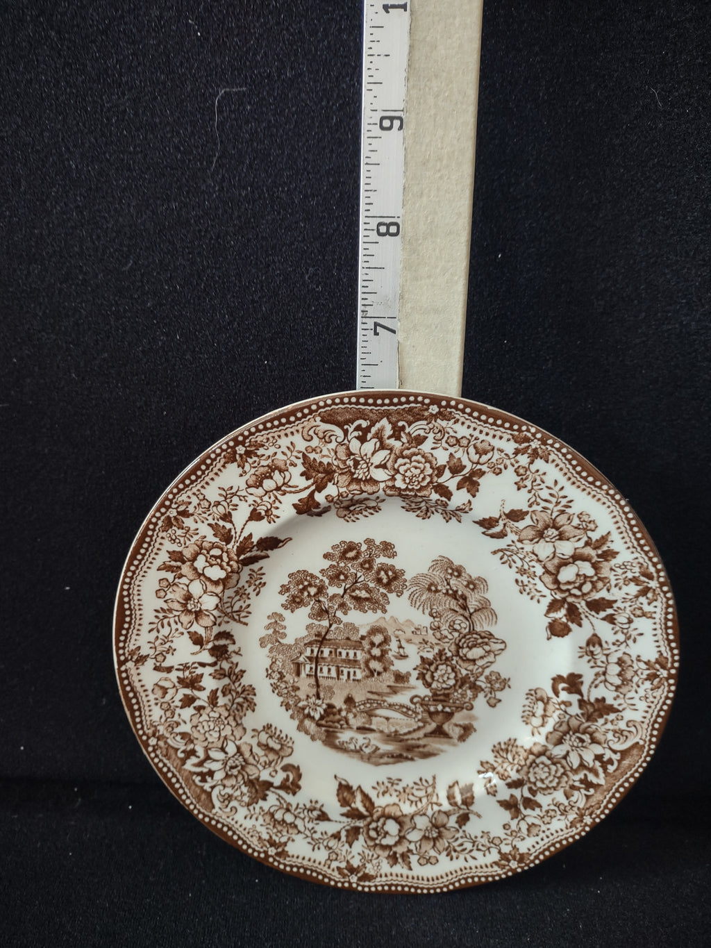 Vintage Royal Staffordshire England Ironstone Plate Tonquin Brown (lot 5652)
