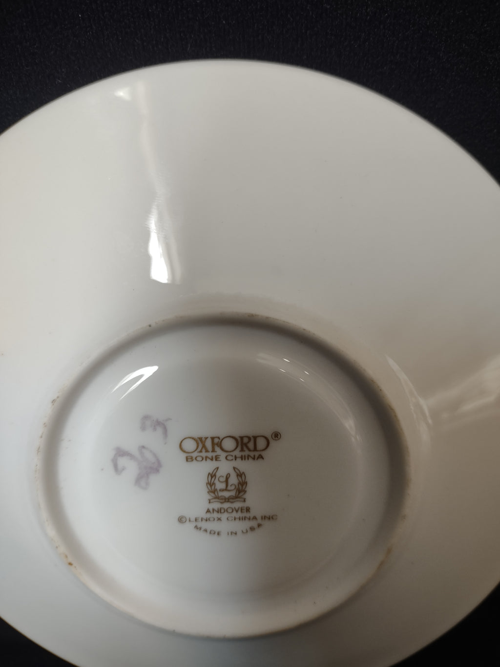 Vintage Lenox Oxford Andover Bone China Saucer ONLY (lot 1880)