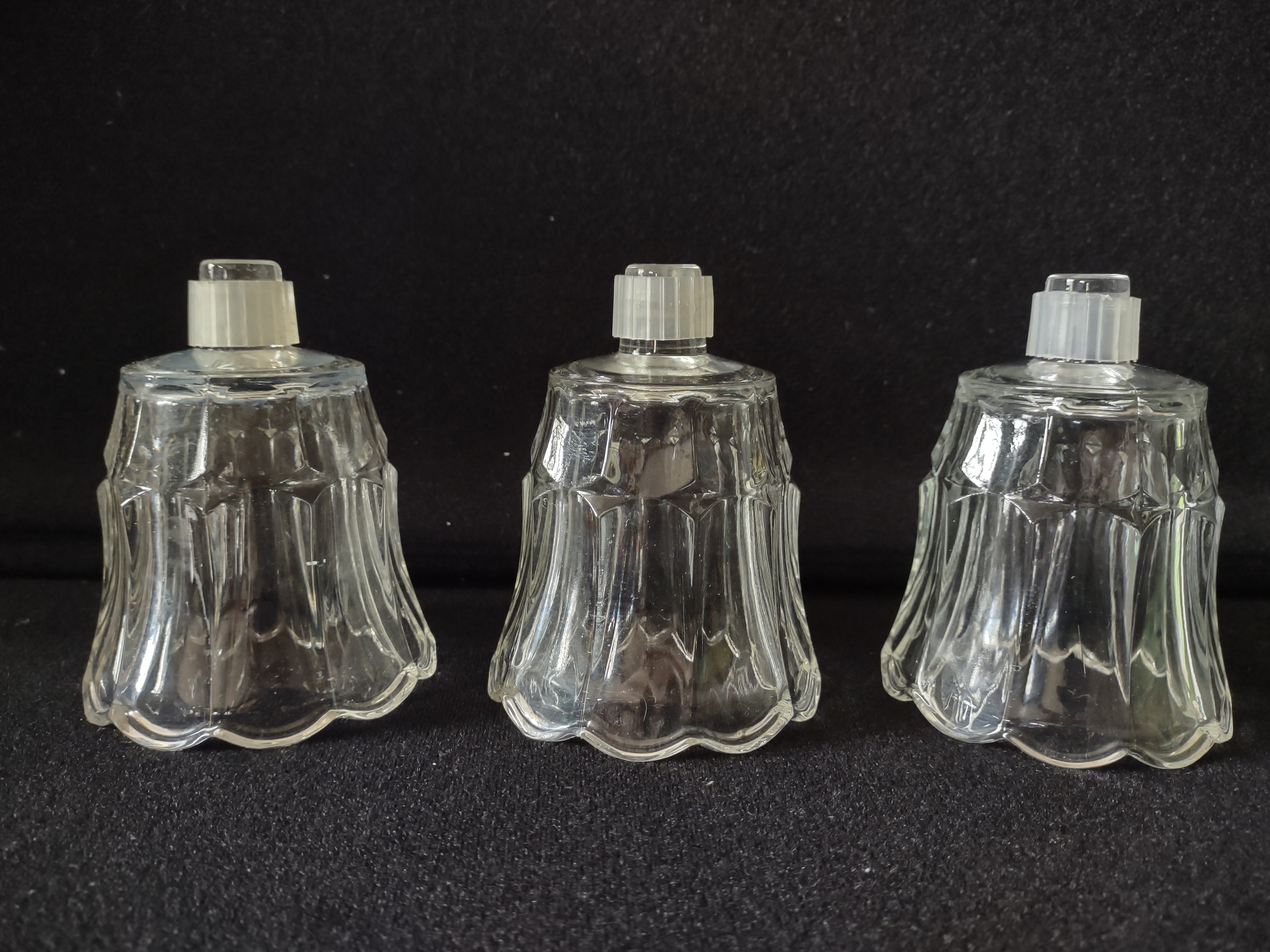 Vintage Homco Home Interiors Tulip Shape Votive Tea Candle Holder x 3 (lot 5403)