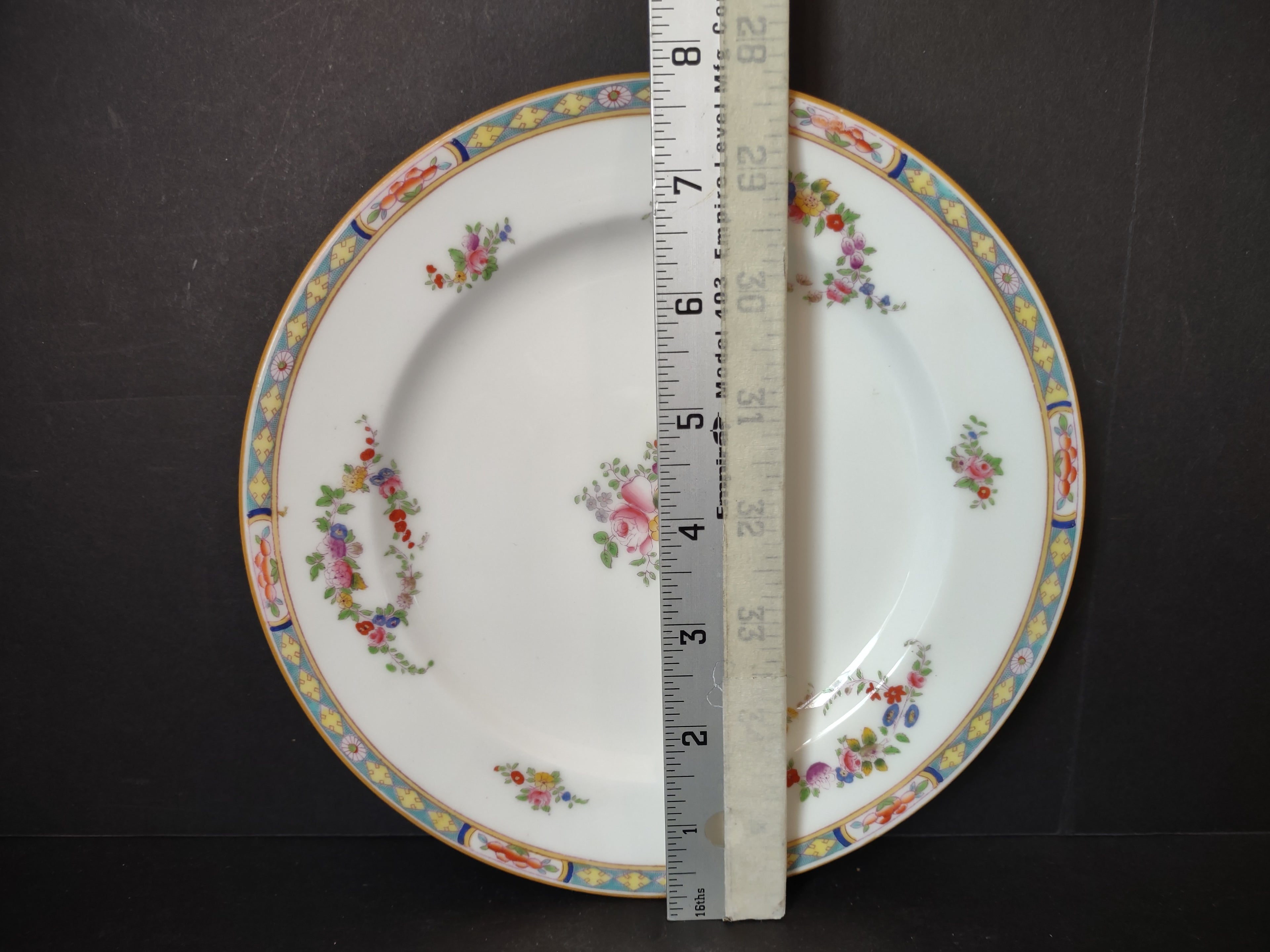 Vintage Minton Rose Yellow Trim Salad Plate x 4 Bone China England (lot 5483)