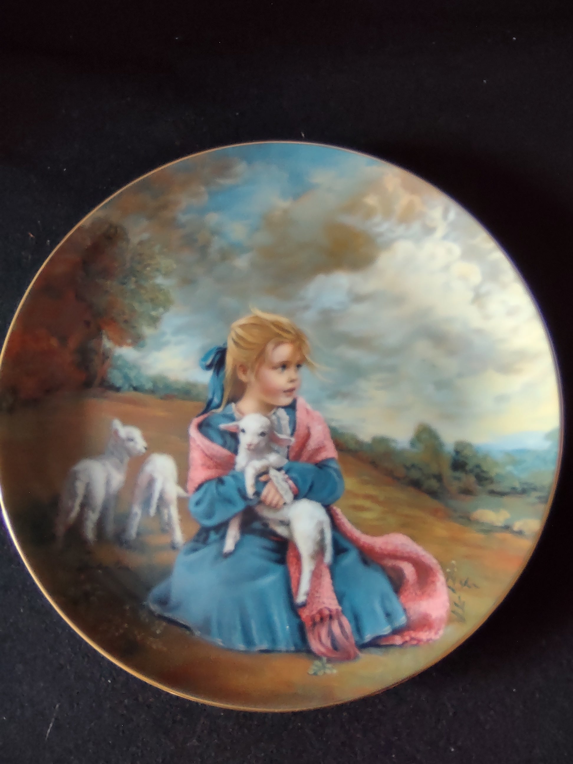 Vintage A Childhood Almanac Collector Plate 12th Issue Winds Of March (Lot 5193)