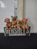 Hershey's Chocolate Christmas Ornament 4 Bears Candy Bar (Lot 4175)