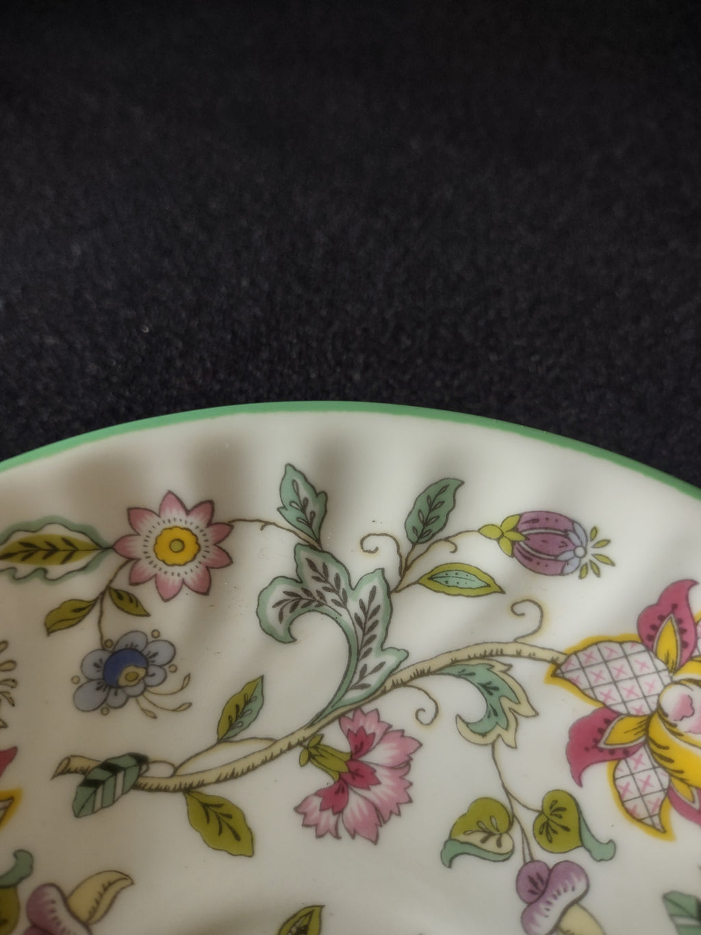 Vintage Minton Haddon Hall Tea Cup Saucer England Bone China Floral (Lot 5445)