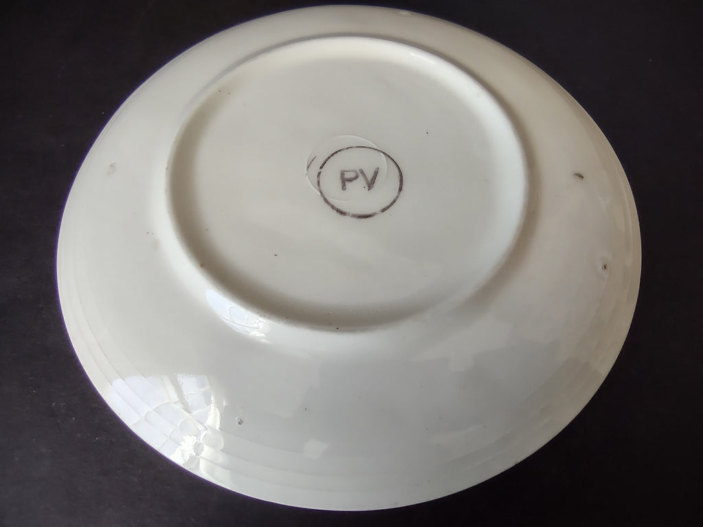 PV Limoges French Cottage Shabby Chic Music Design Plate 6-1/4" (lot 1124)