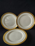 Vintage Johnson Brothers Dinner Plate Pareek Gold Rimmed Set Of 3 (Lot 5546)