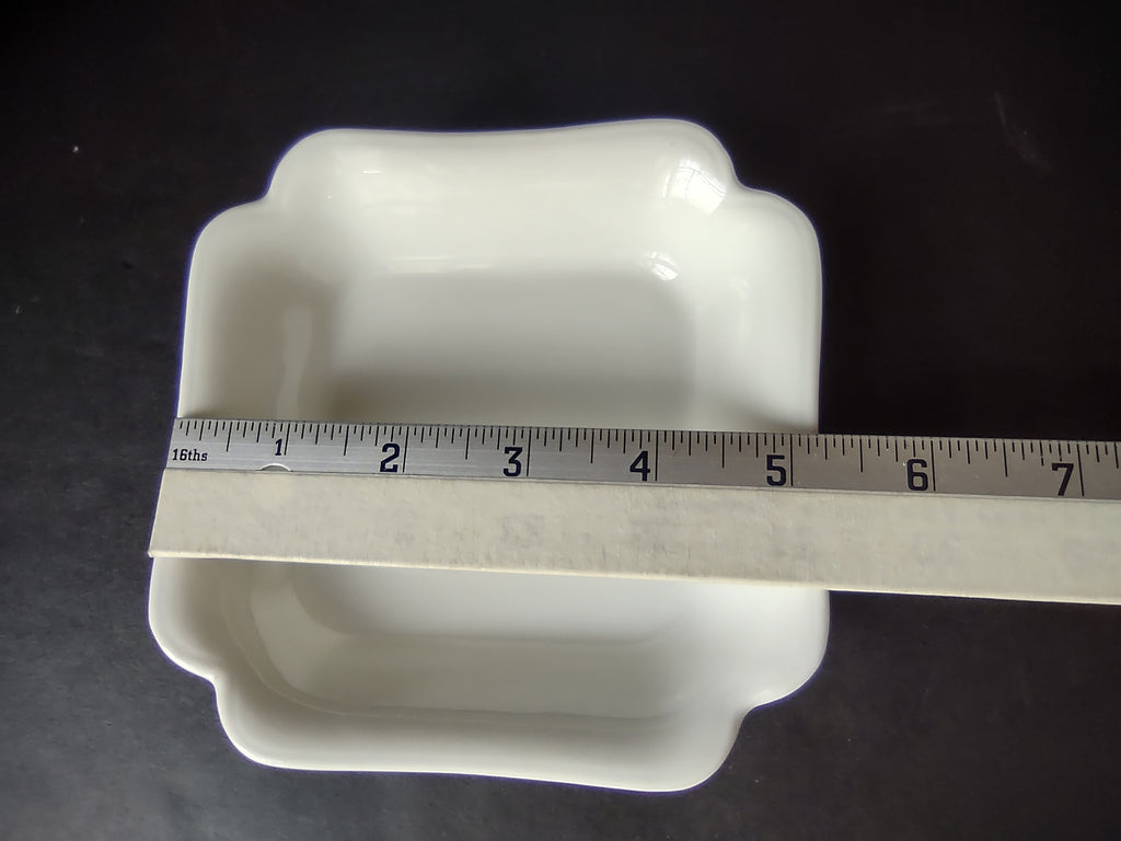 Haviland France Limoges Small Square Bowl 5-1/4" Plain White (lot 1016)