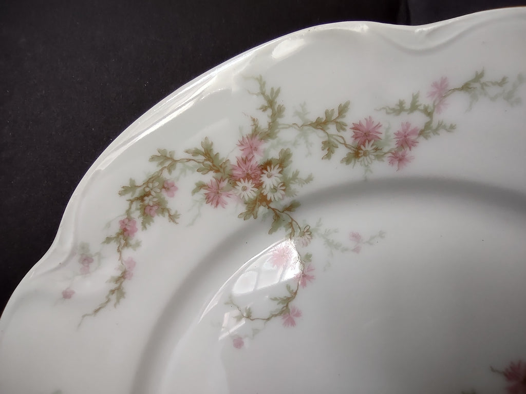 Haviland Limoges Dinner Plate Pink Thistle & Daisy (lot 880)