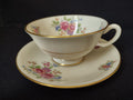 Vintage Lenox L-347 Tea Cup with Saucer Gold Trim Roses (lot 1815)