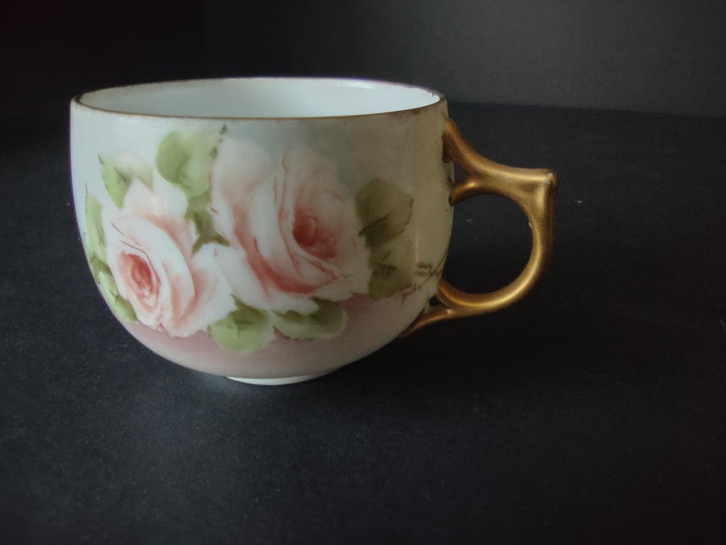 AK Limoges Porcelain Roses Cup ONLY (lot 1077)