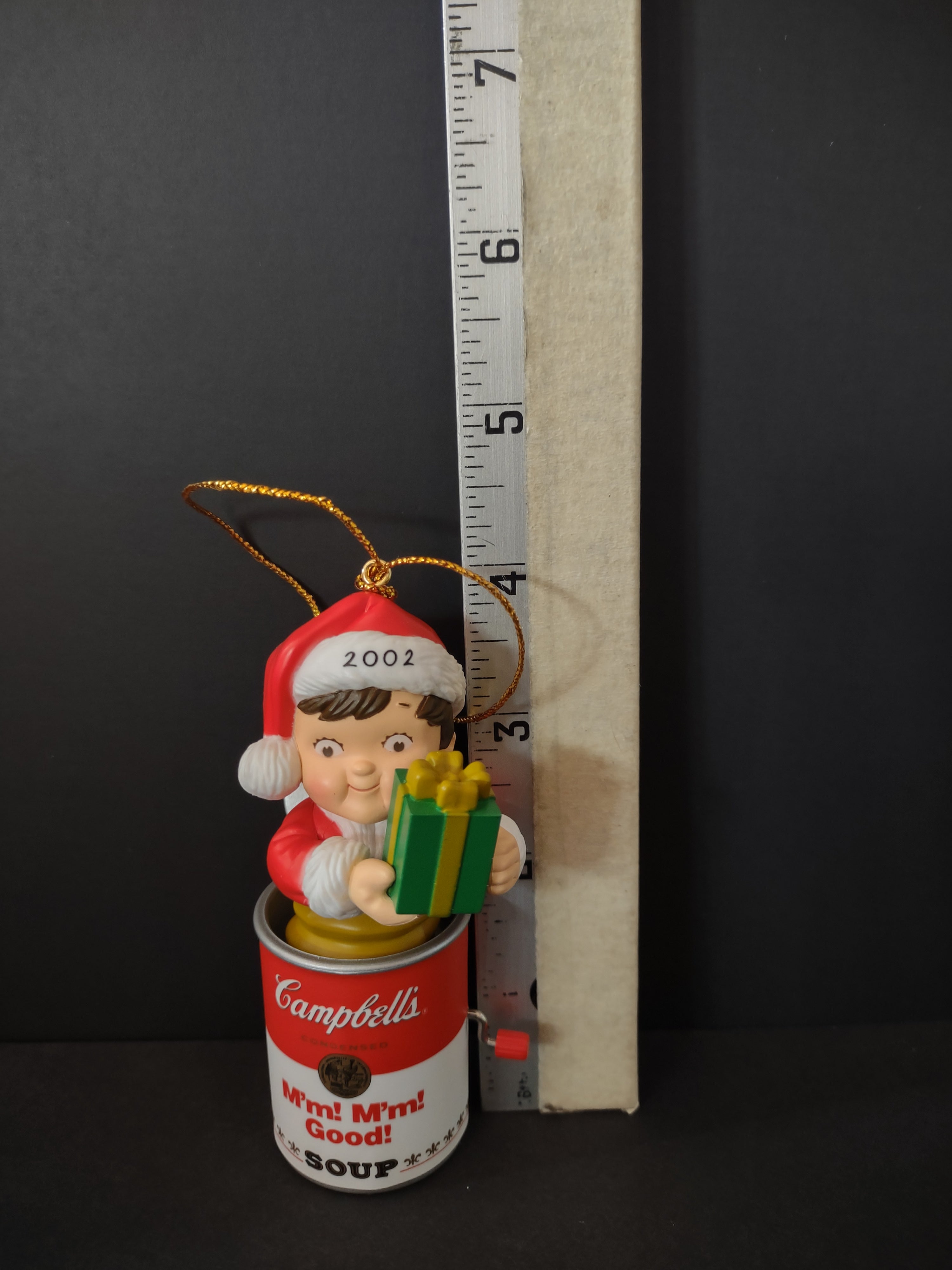 Vintage Christmas 2002 Campbells Soup Kid In A Can Ornament (Lot 4723)