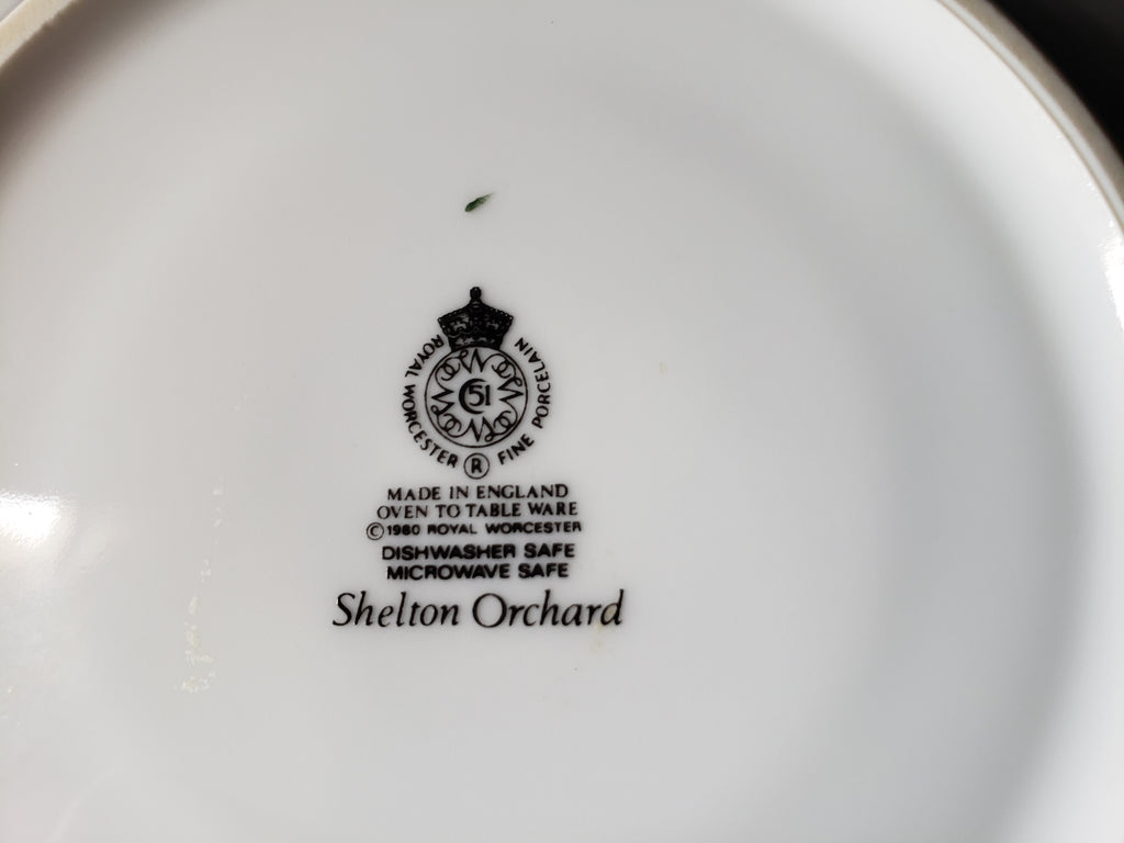Vintage Royal Worcester Saucer ONLY Shelton Orchard 5-3/4" (lot 2093)