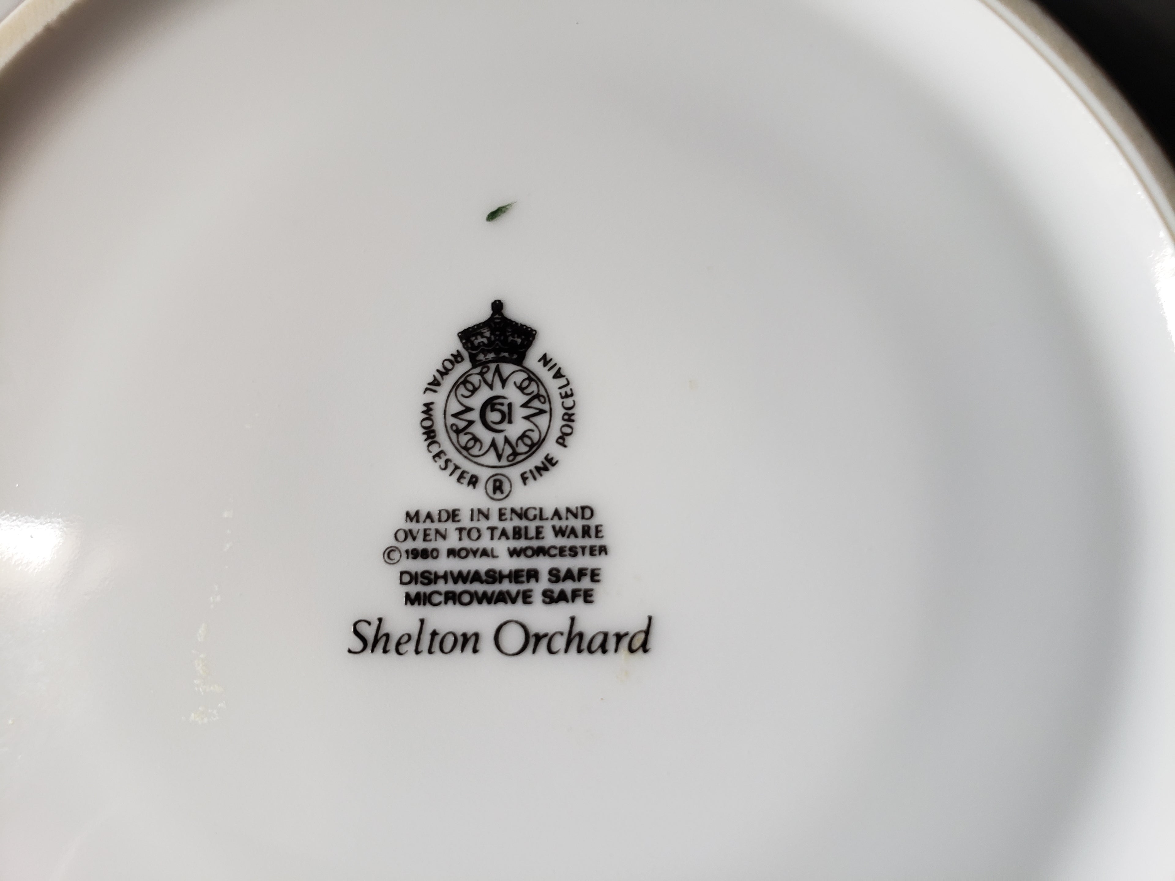 Vintage Royal Worcester Saucer ONLY Shelton Orchard 5-3/4" (lot 2093)