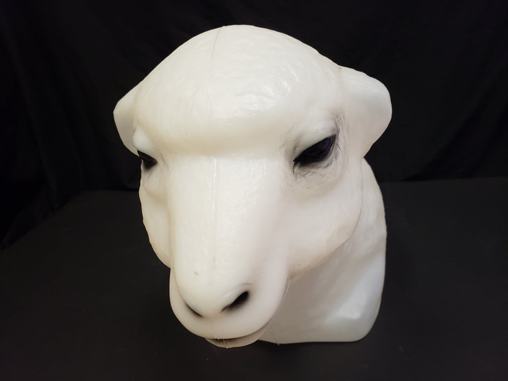 Vintage Christmas Outdoor White Lamb Blow Mold 26" long (lot 2260)