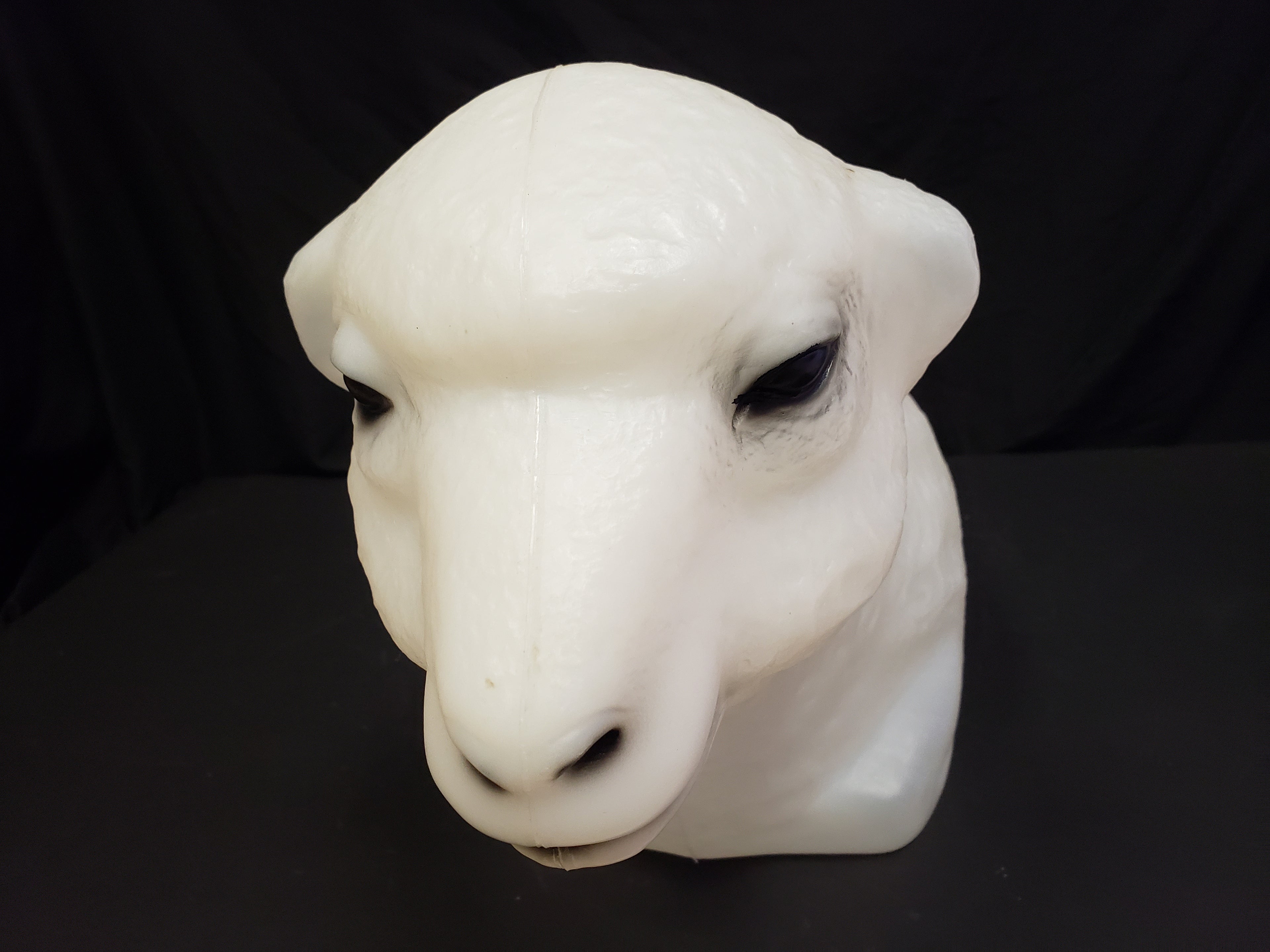 Vintage Christmas Outdoor White Lamb Blow Mold 26" long (lot 2260)