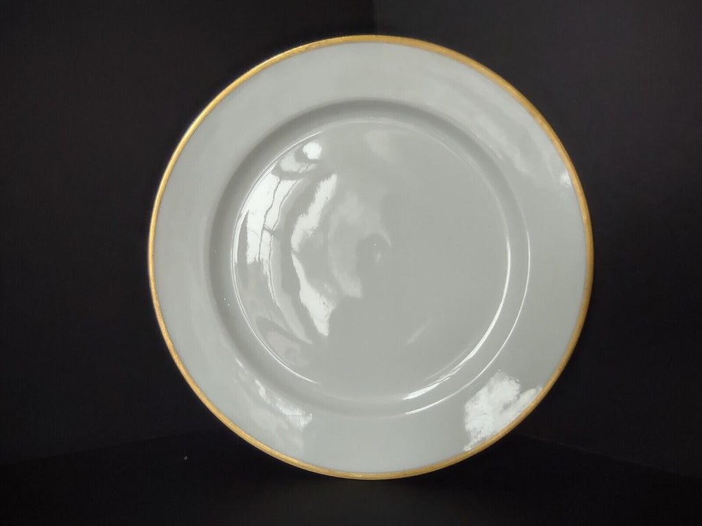 M. Redon PL Limoges France Gold Band Trim Salad Luncheon White Plate (lot 665)