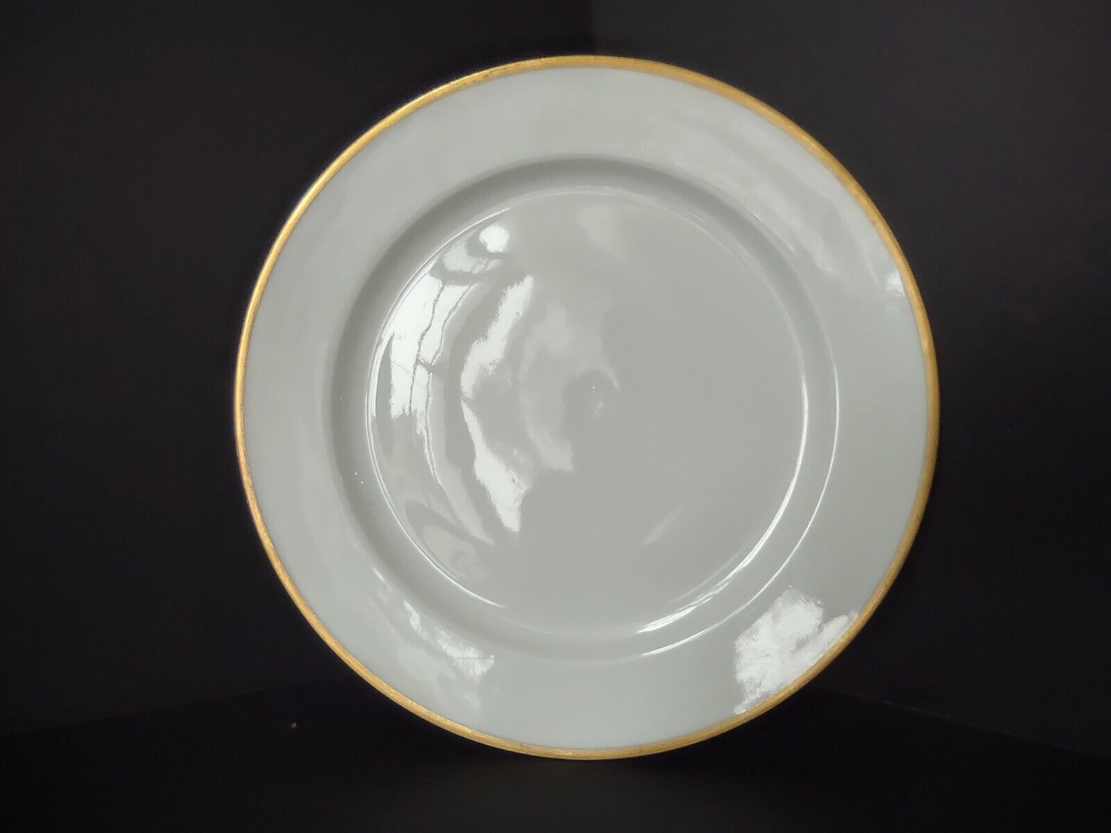 M. Redon PL Limoges France Gold Band Trim Salad Luncheon White Plate (lot 665)