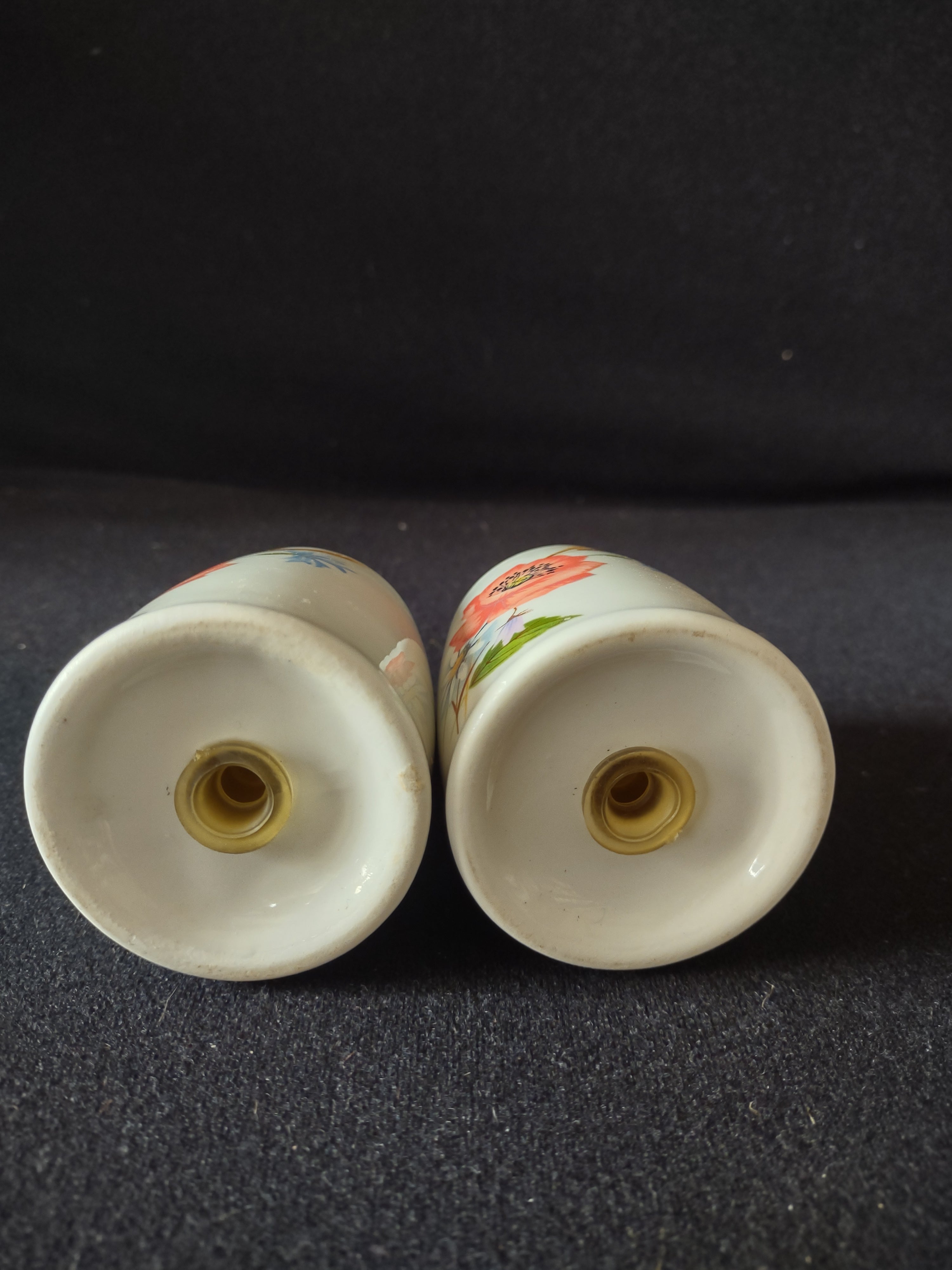 Vintage Salt Pepper Shakers Wild Poppy Wheat (Lot 5236)