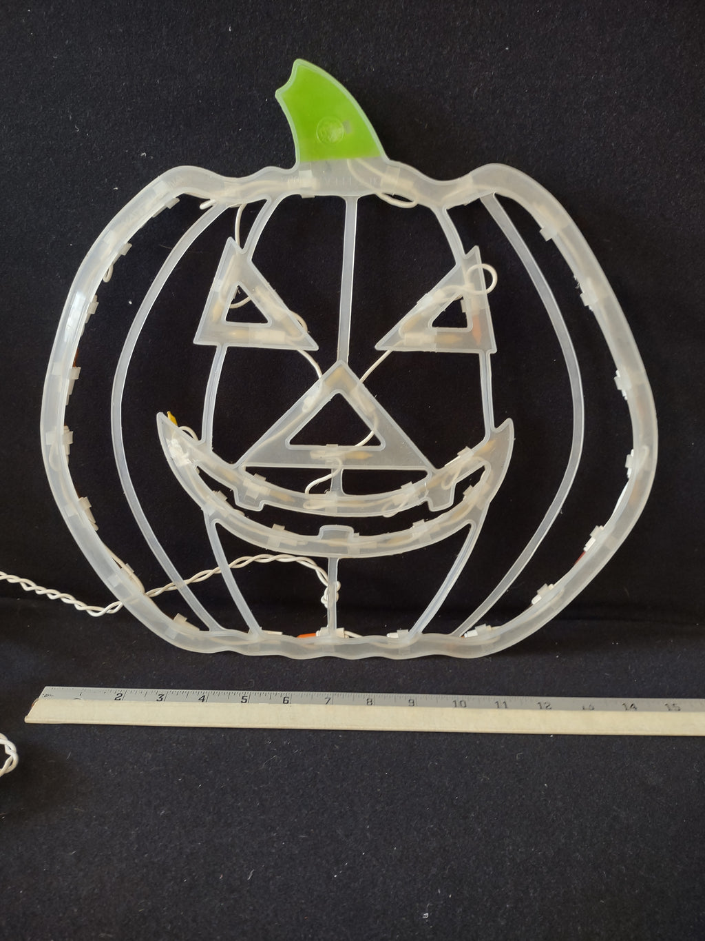Halloween Flashing Lights Jack O Lantern Window Pumpkin (Lot 4359)