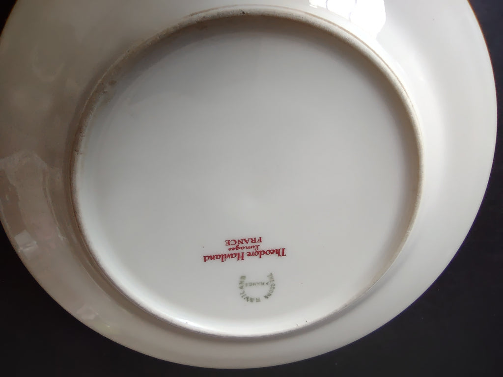 Haviland Limoges Pink Spray 2 x Dinner & 1 x Bread/Butter Plate (lot 922)