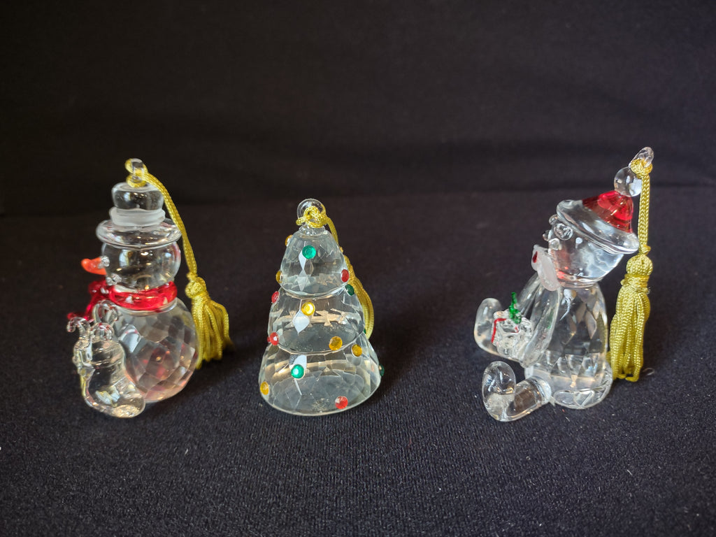 Lenox Christmas Cheer Crystalline Ornaments Set of 3 (lot 1632)