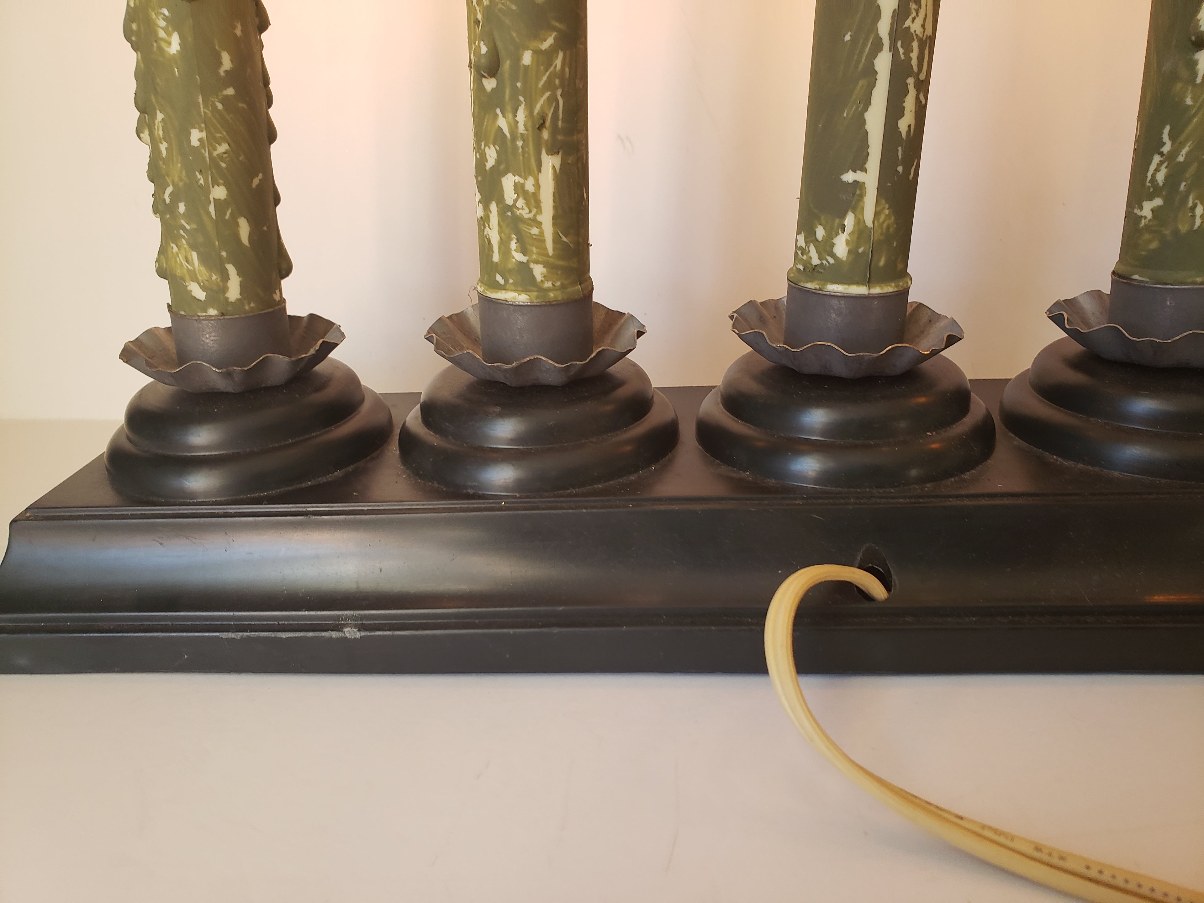 Christmas Window 5 Candle Drip White Lights Candelabra Candolier (lot 2307)