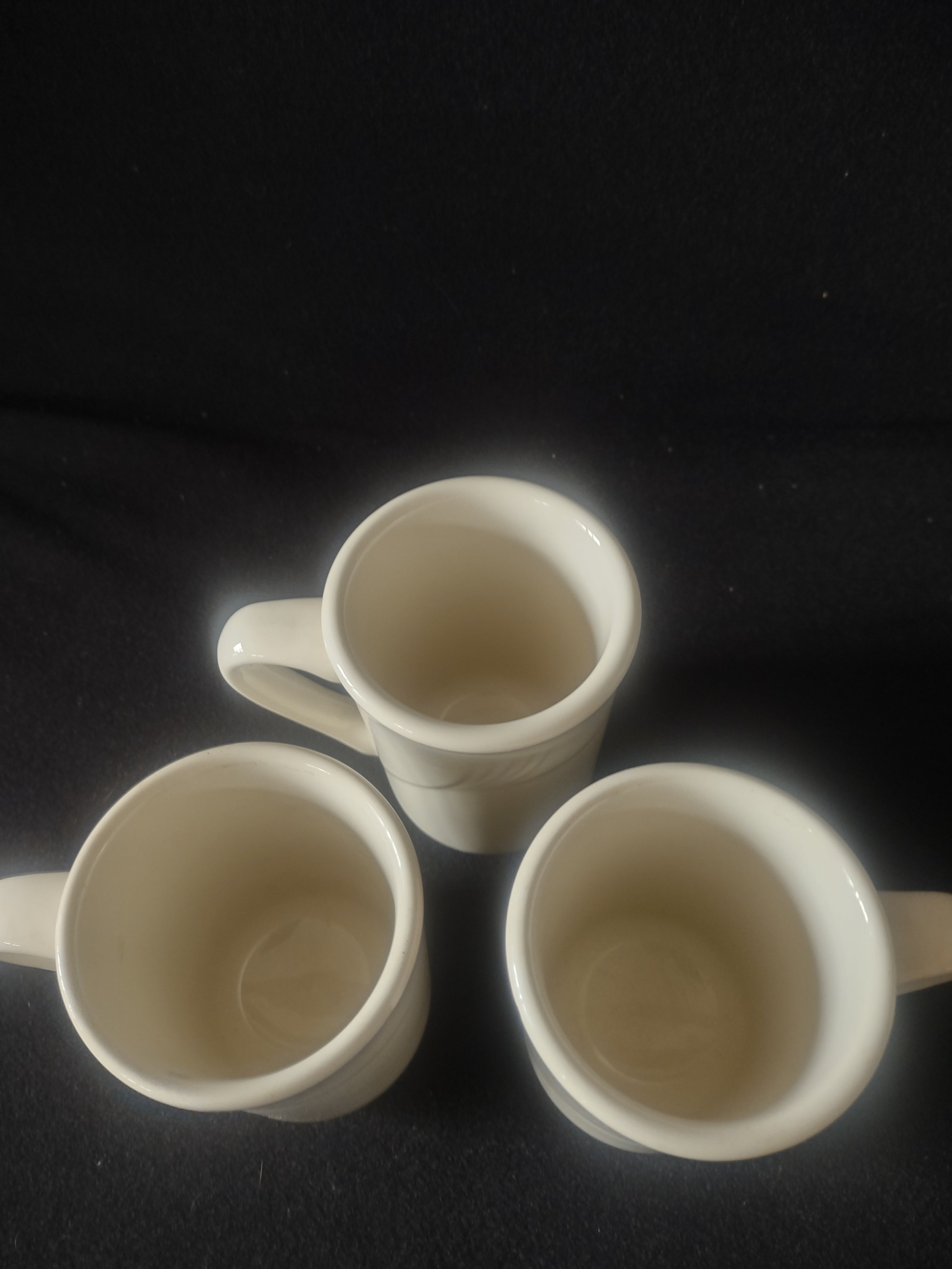 Vintage Oneida Espree Restaurant Ware Coffee Mug Red Stripe Set Of 3 (Lot 5298)