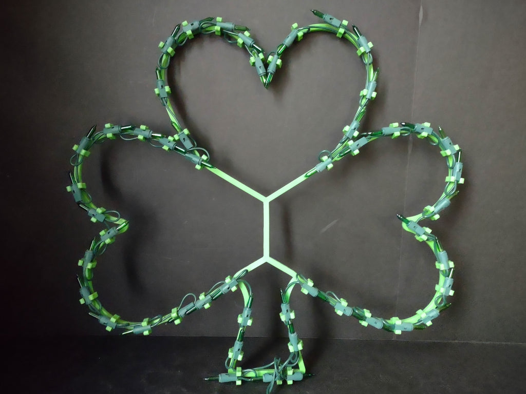 Vintage Kurt Adler Shamrock Sculpture Light Up Window Tabletop (lot 3390)