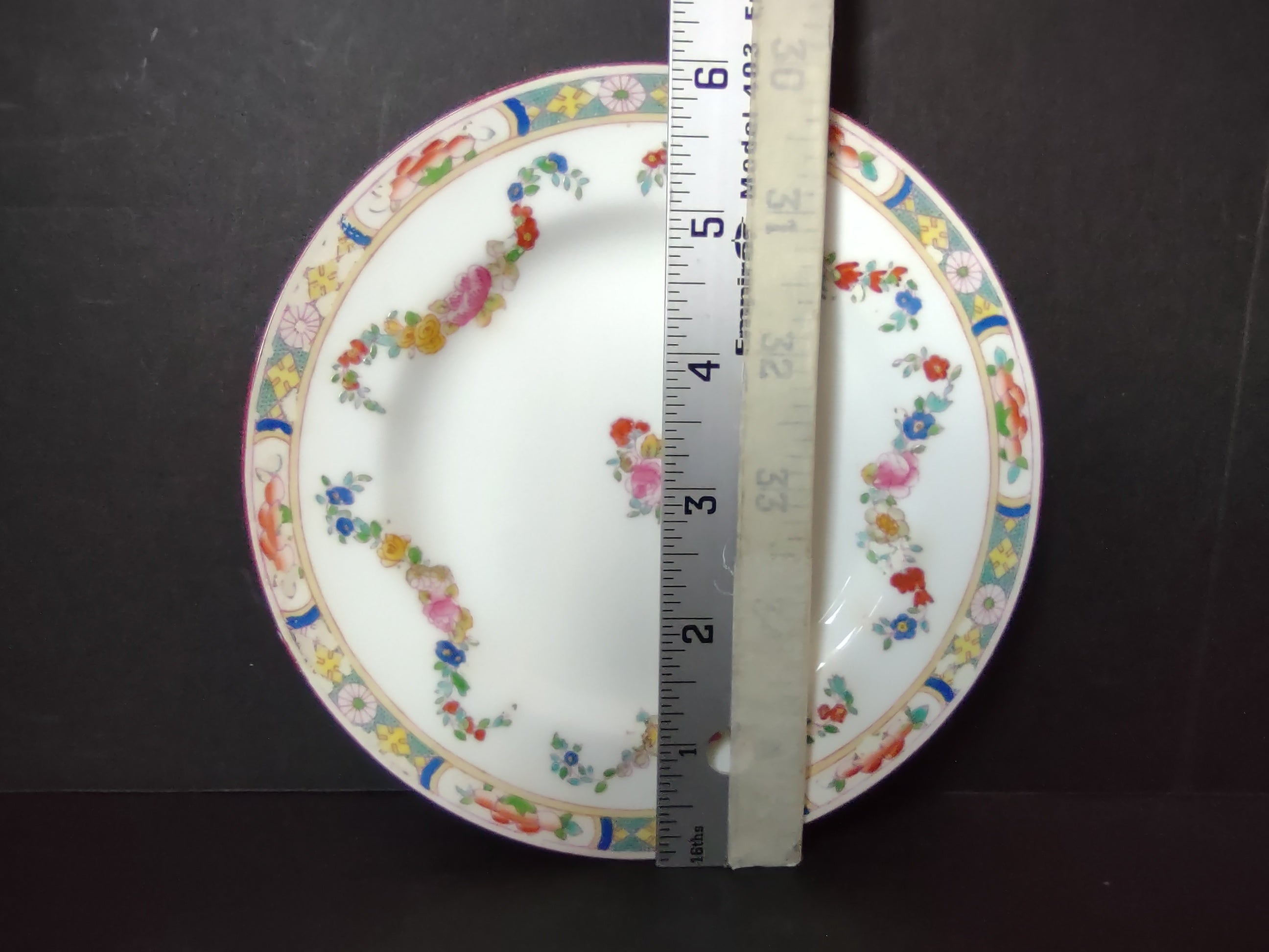 Vintage Minton Rose Garland Swag Bread Butter Plate Bone China England (lot 5478