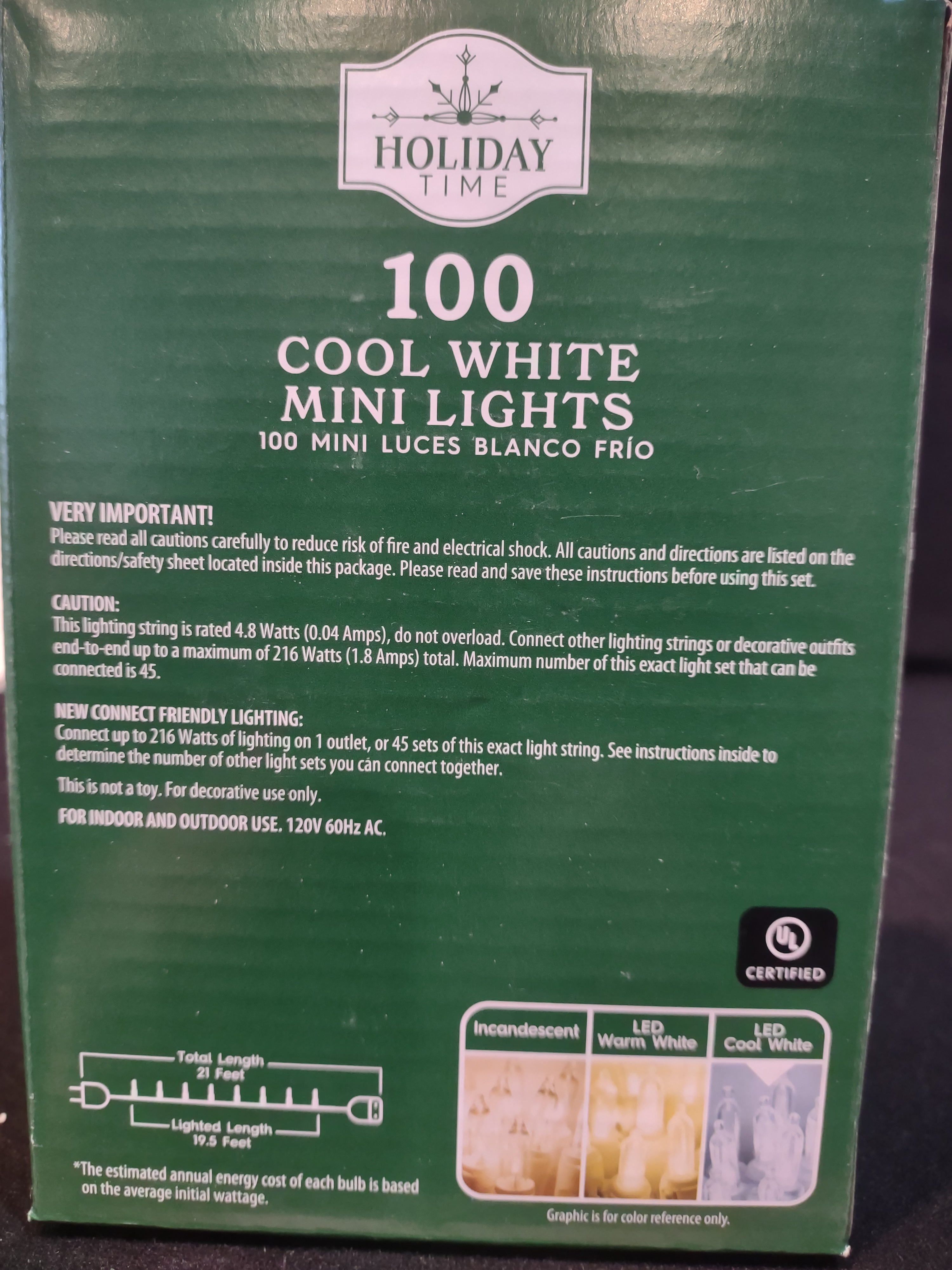 Christmas LED Cool White 100 Mini Lights x 2 (Lot 4267)