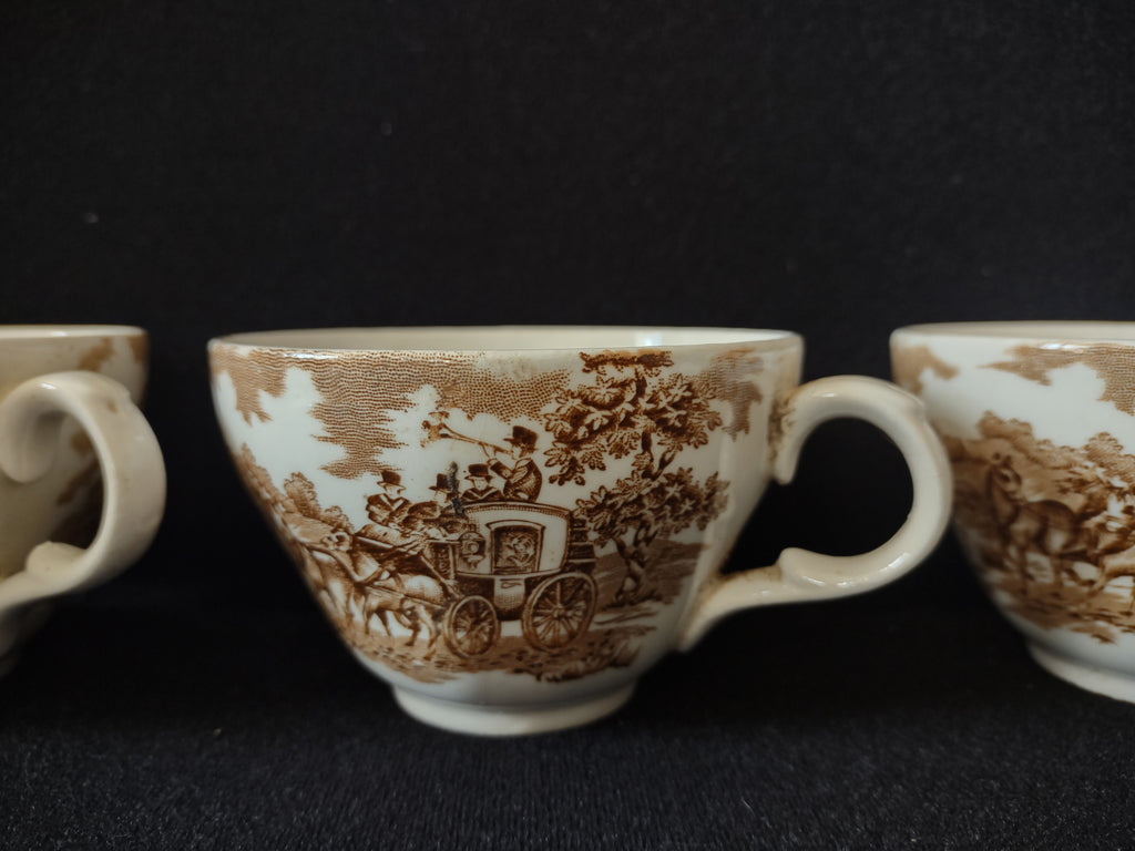 Vintage Johnson Brothers Teacup Ironstone Olde English Countryside x 3 (Lot 5638